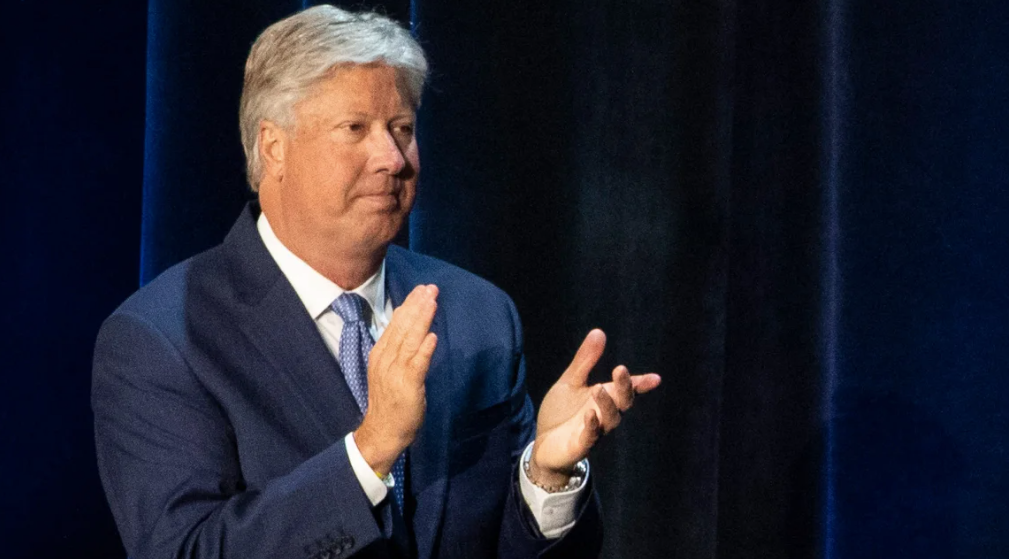 Pastor Robert Morris applauds after President Donald Trump spoke at Gateway Church's Dallas campus on June 11, 2020