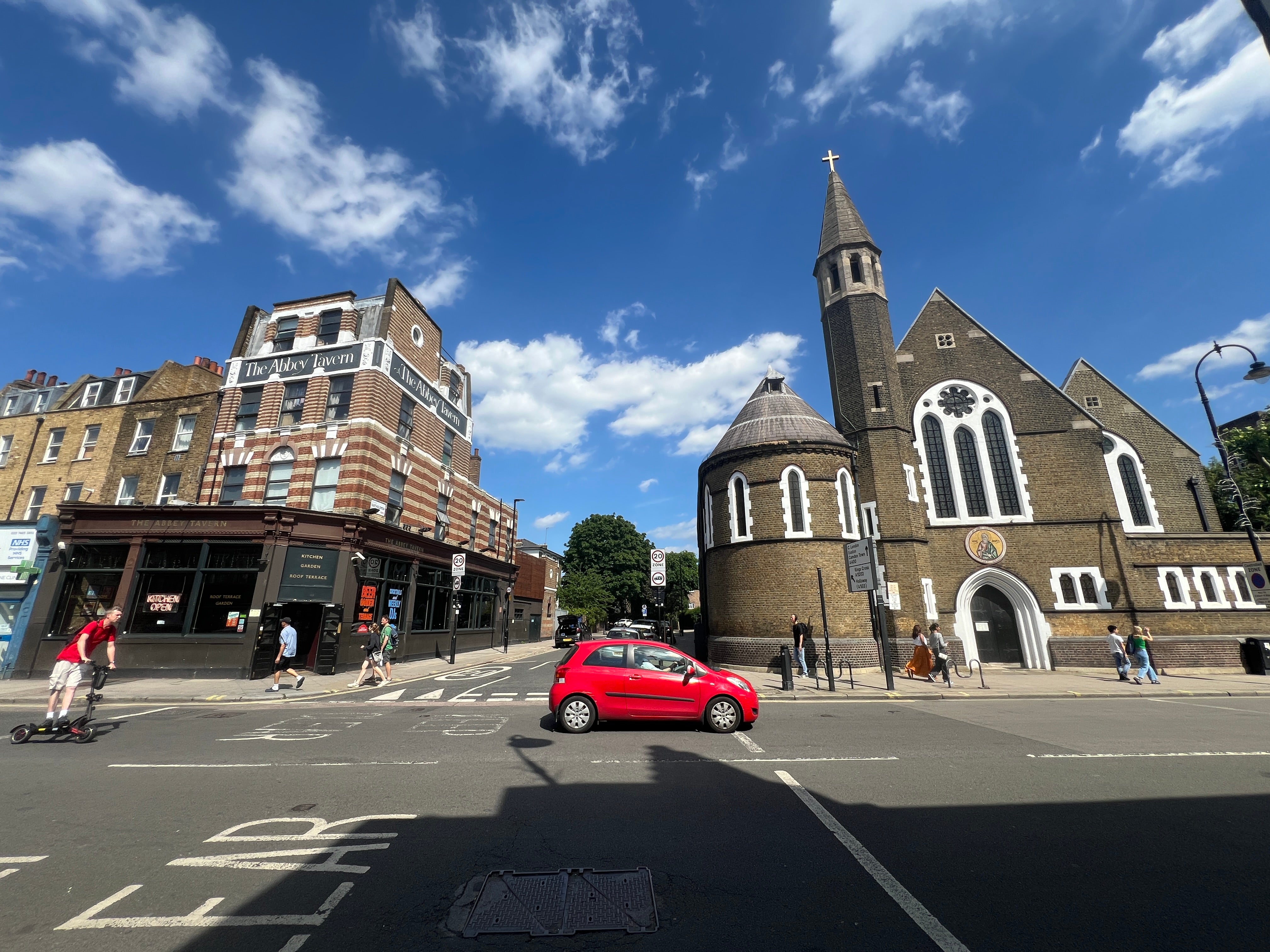 Red peril? Kentish Town Road, in the middle of Keir Starmer’s constituency