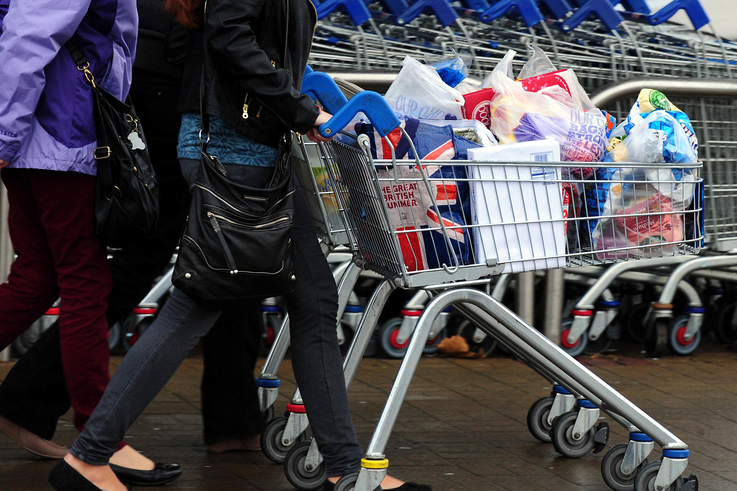 The wet weather has hit supermarket sales (PA)