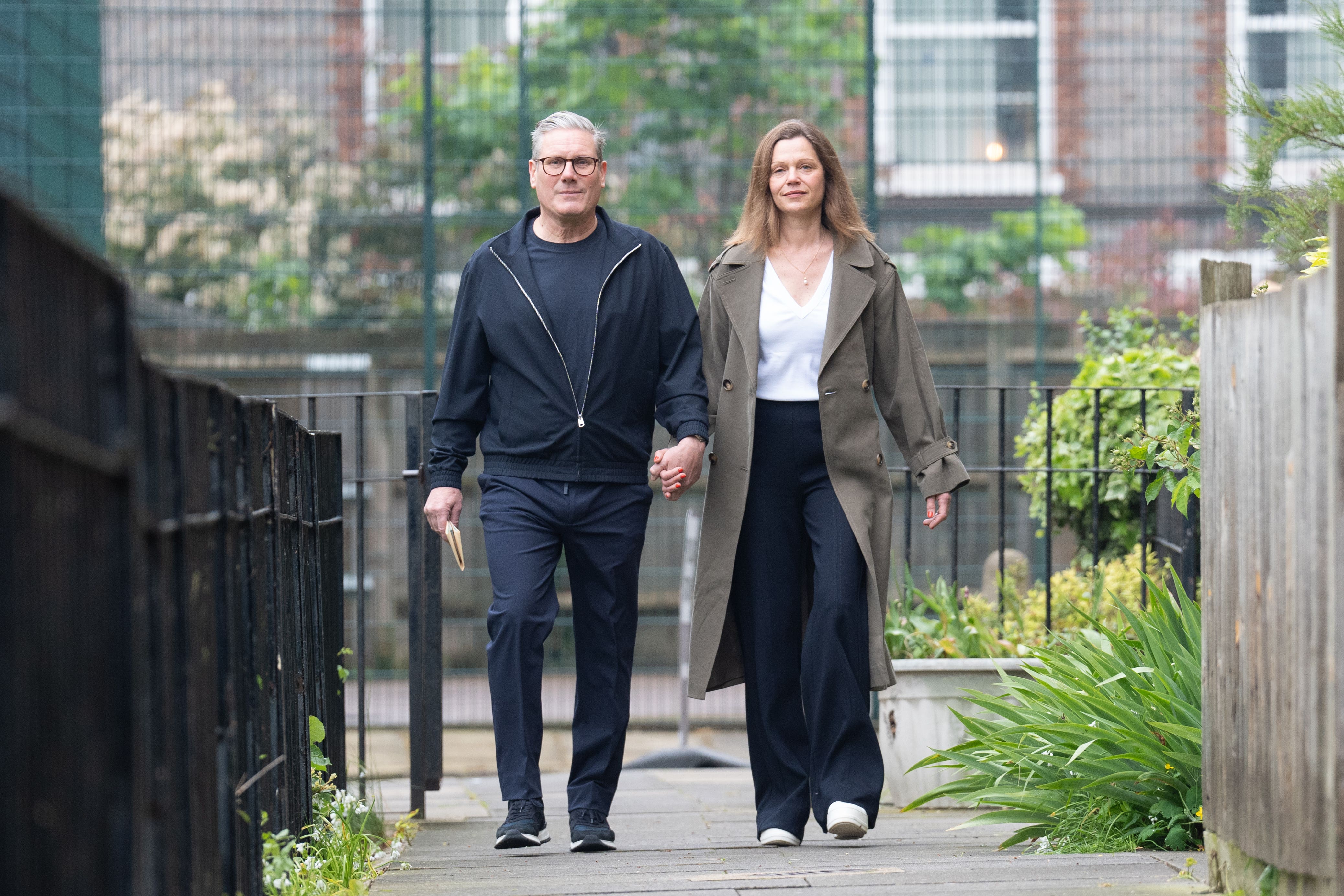 Labour leader Sir Keir Starmer and his wife Victoria (PA)