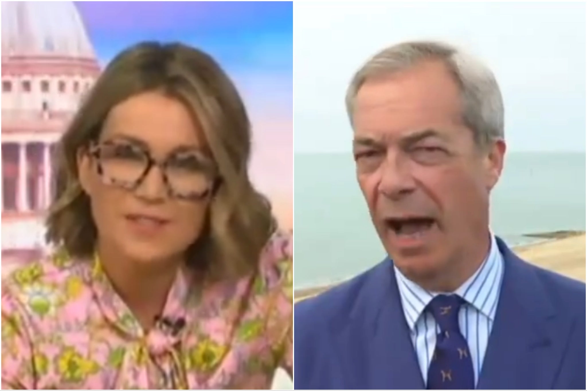 Susanna Reid and Nigel Farage