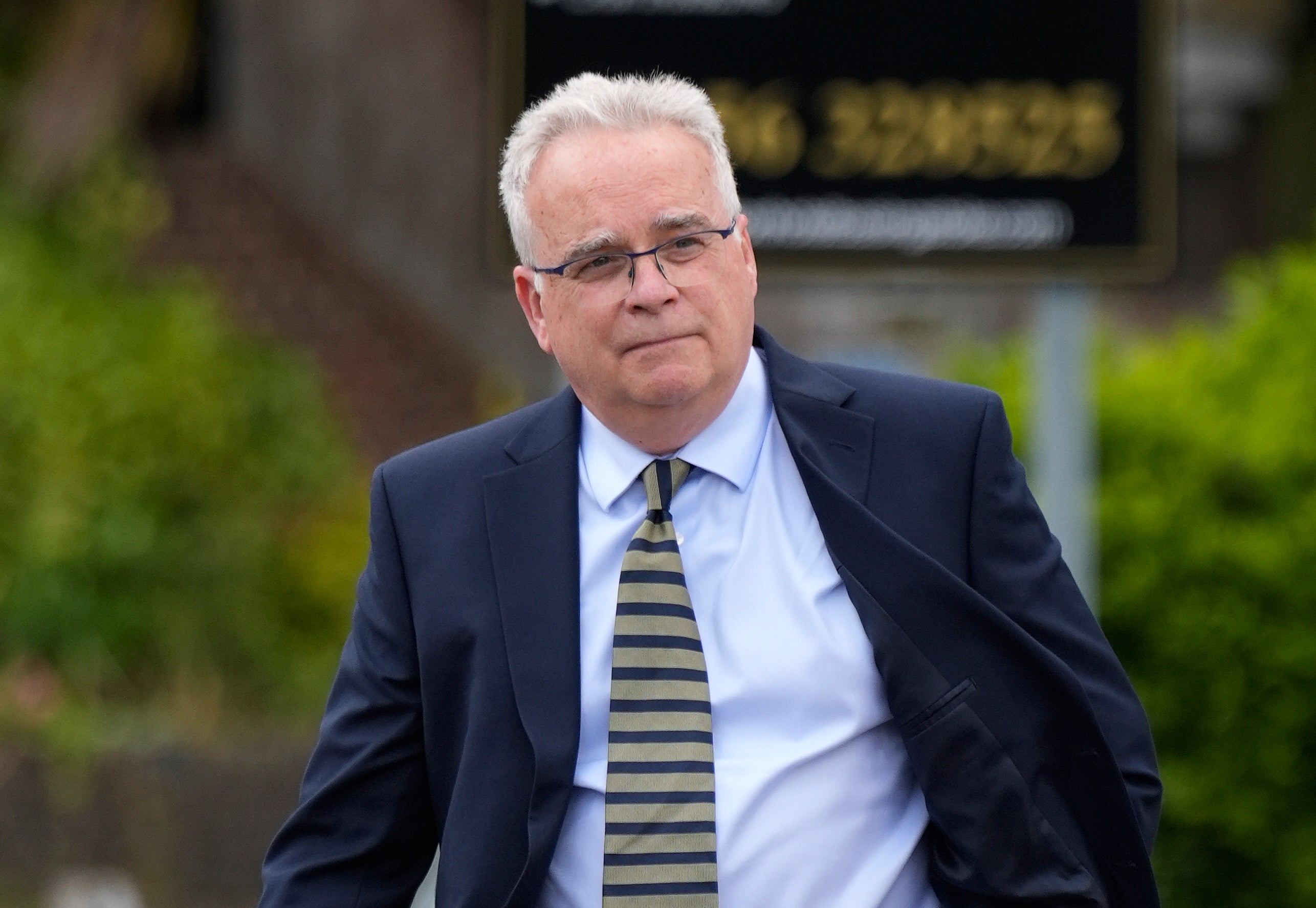 James Haviland, 63, arrives at Basingstoke Magistrates Court in Hampshire on Tuesday