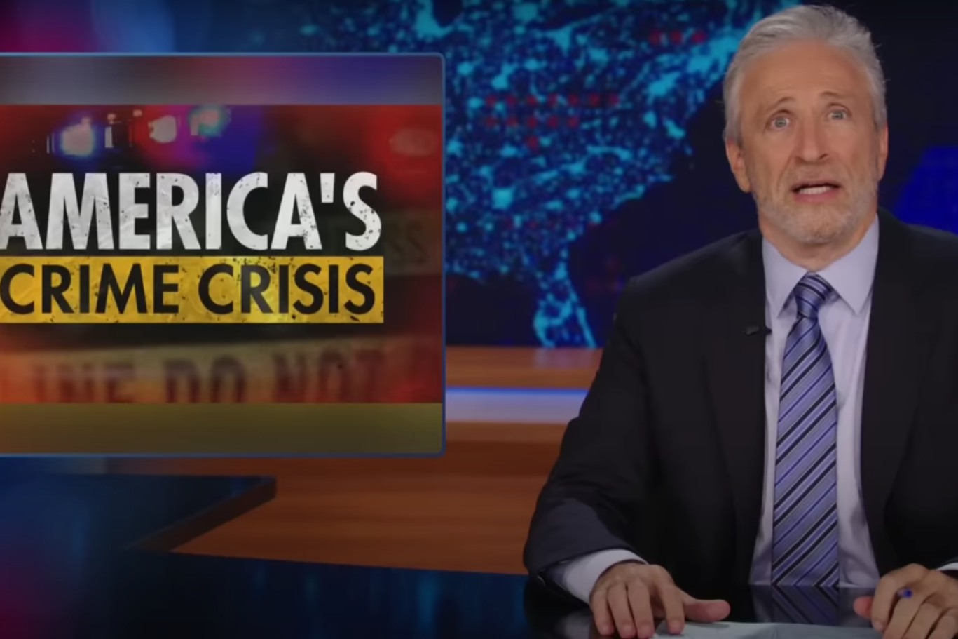 Jon Stewart attacked conservatives over hysterical gun crime narrative on The Daily Show that aired on June 17