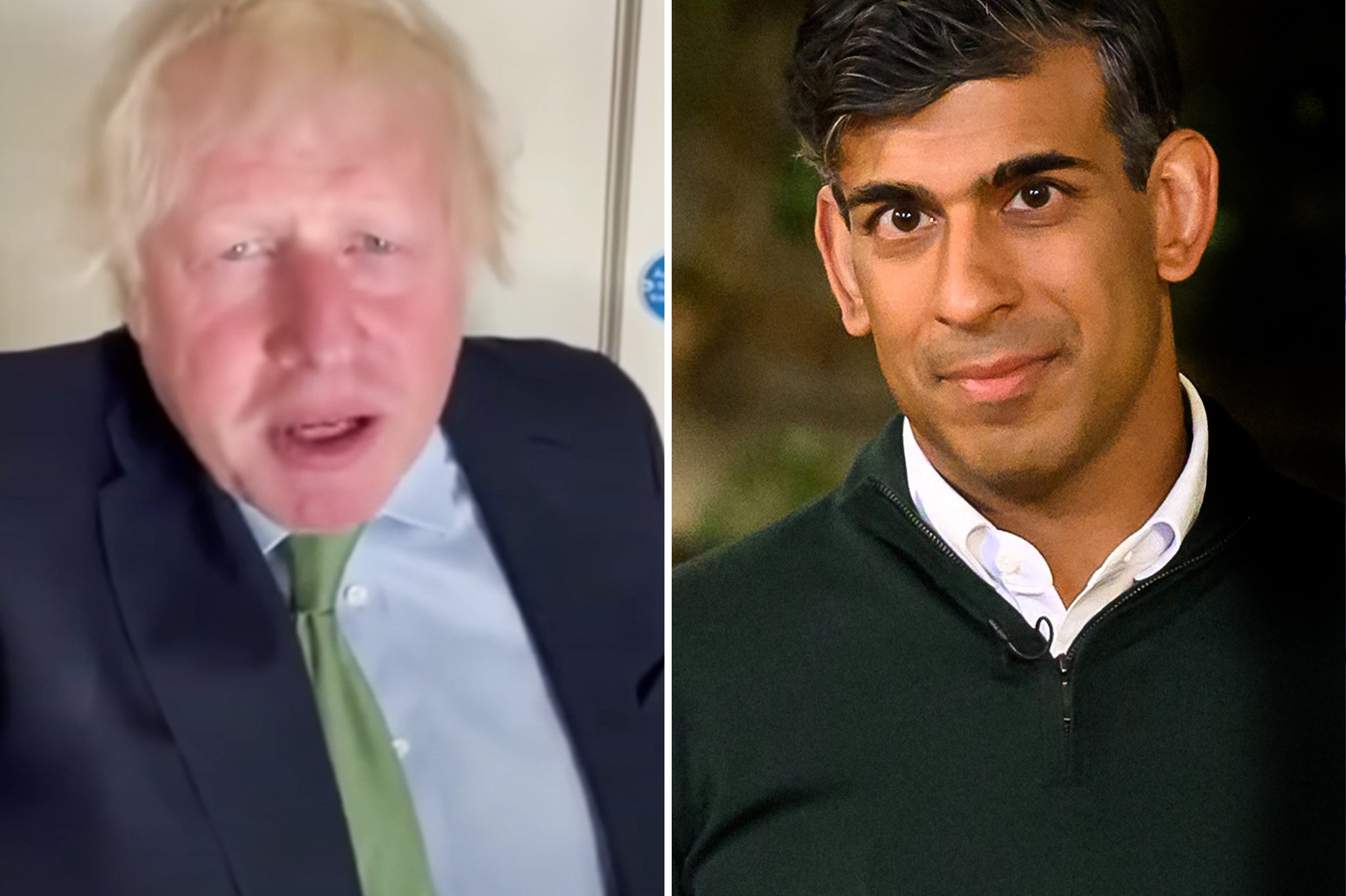 Rishi Sunak and Boris Johnson