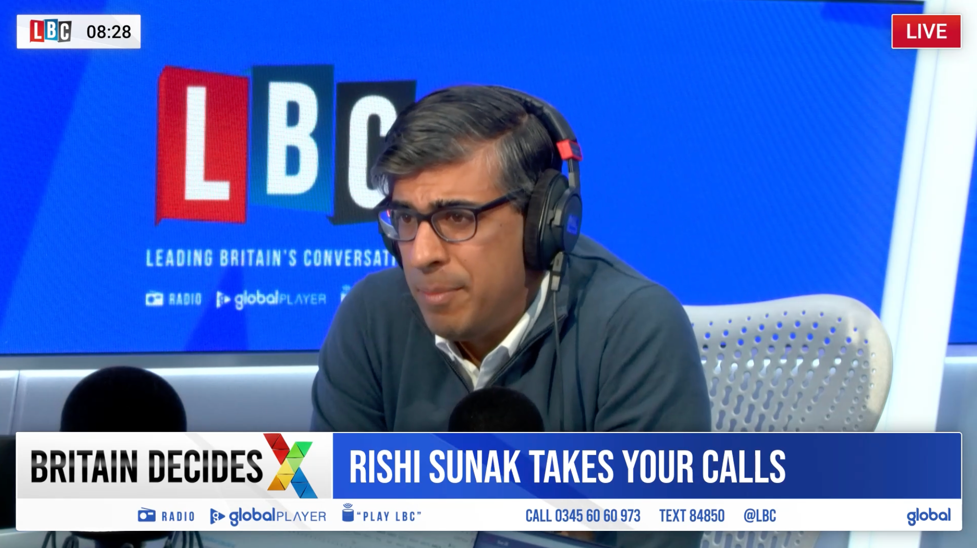 Rishi Sunak was accused of ‘lying through his teeth’ in the phone-in