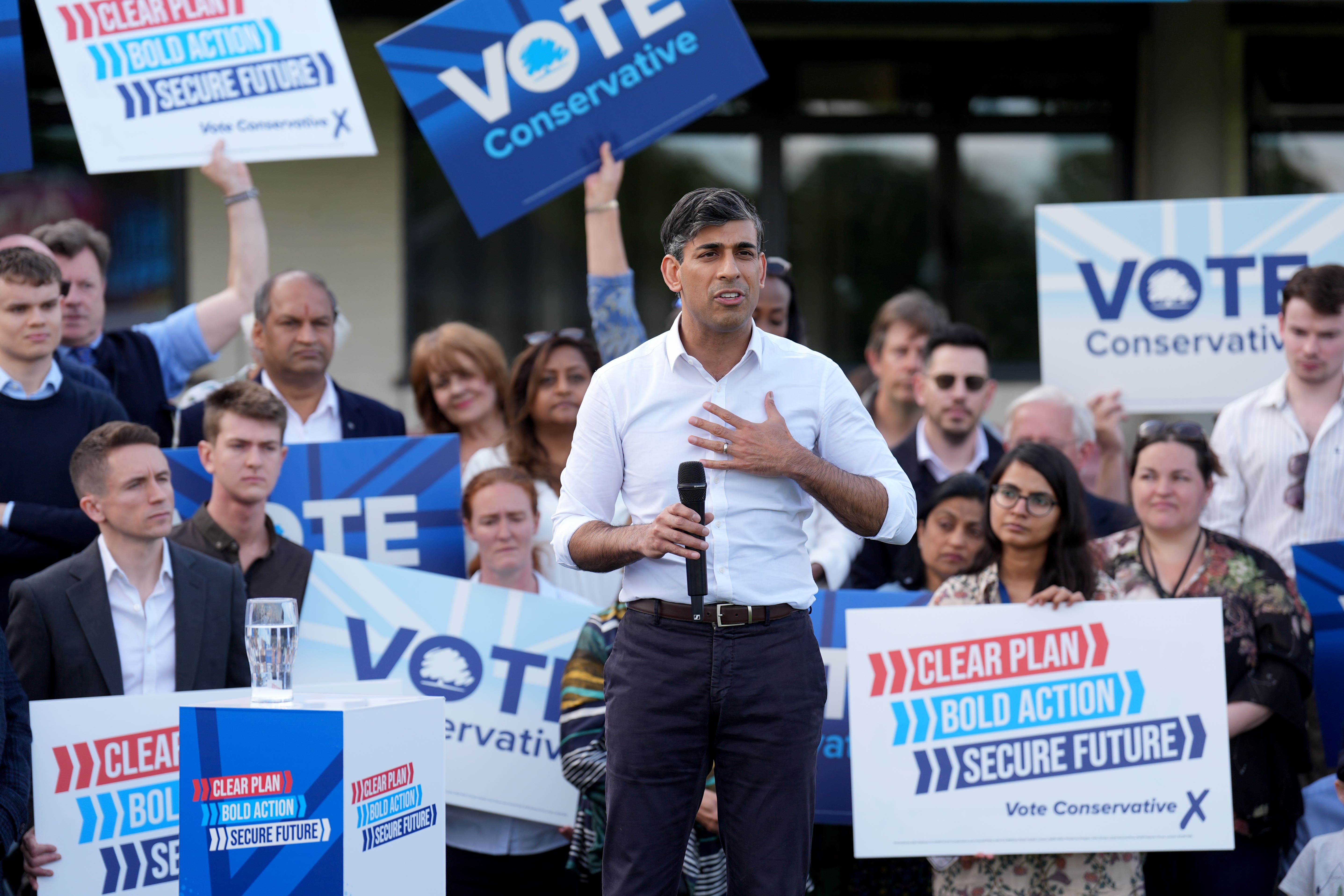 Another MRP poll has forecast heavy losses for the Conservatives, rivalling their worst ever defeat more than a century ago. (Joe Giddens/PA)