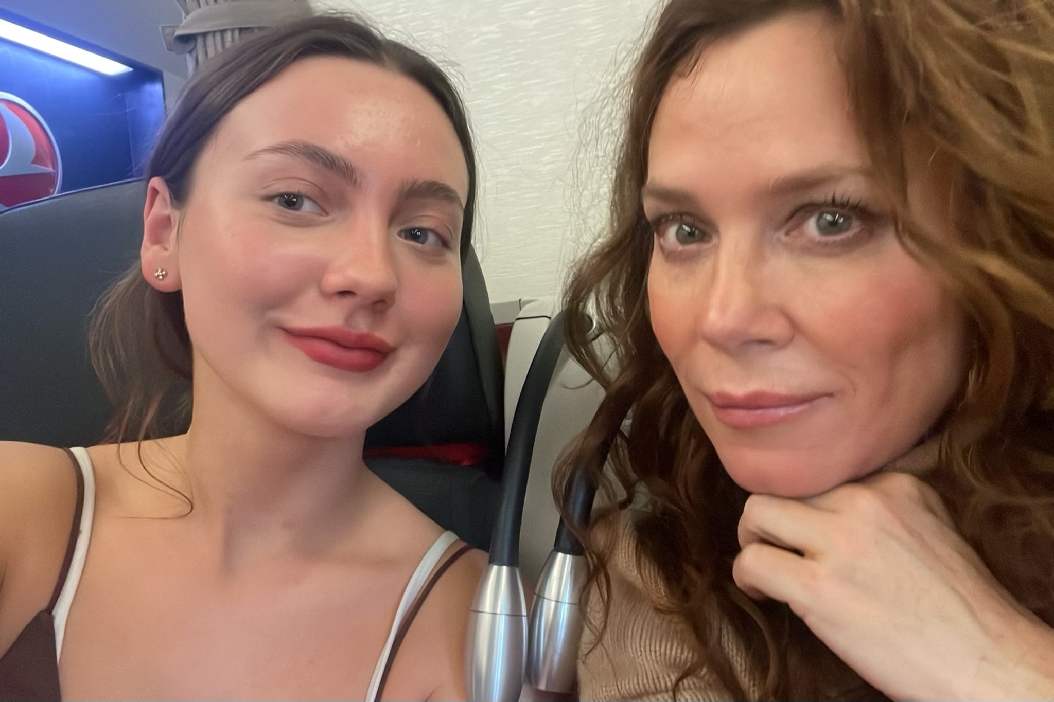 The mother and daughter experienced the culinary delights of Turkish Airlines