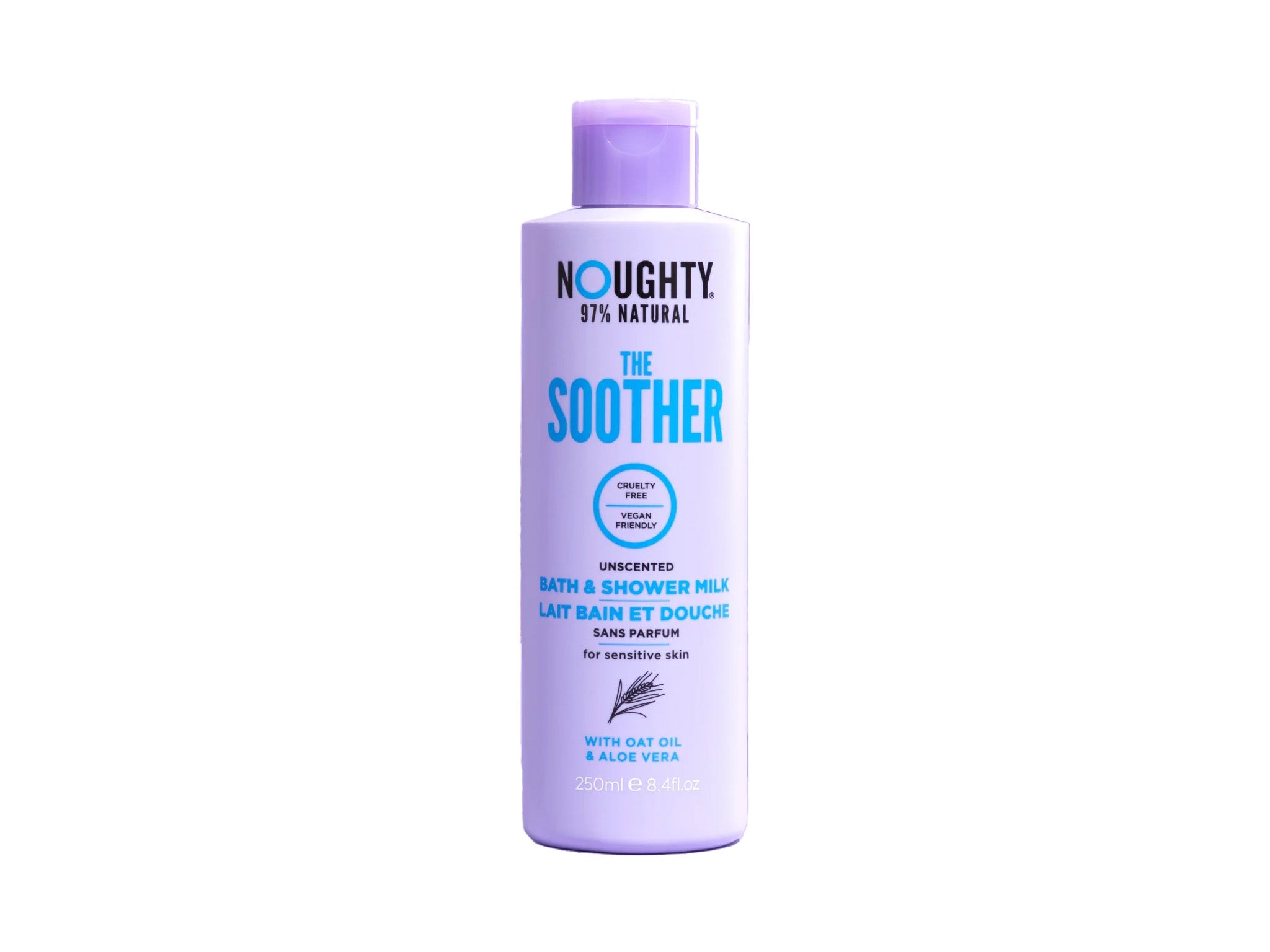 Noughty the soother unscented bath and shower milk best aftersun