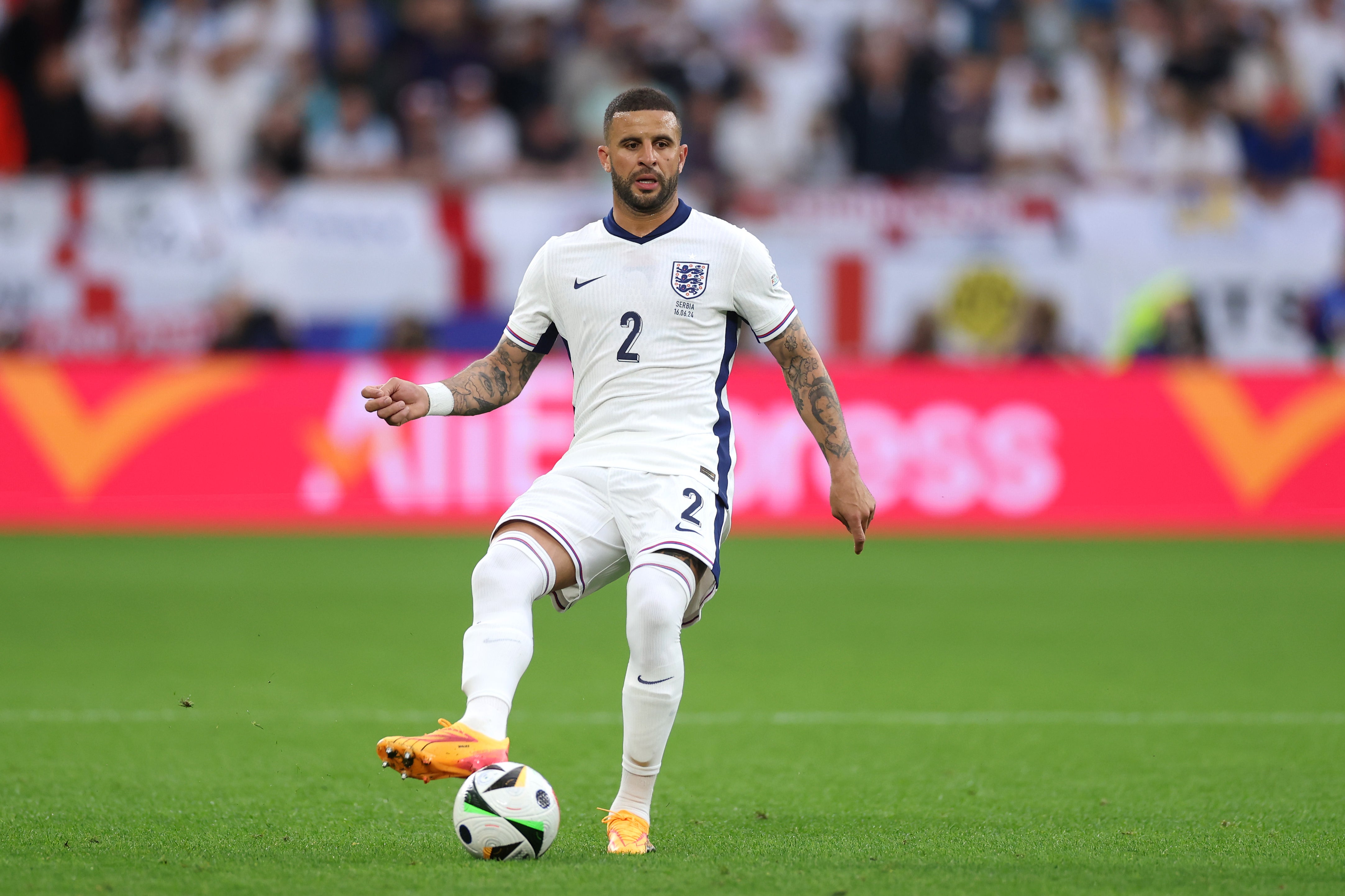 Kyle Walker is England’s 11th most-capped male player