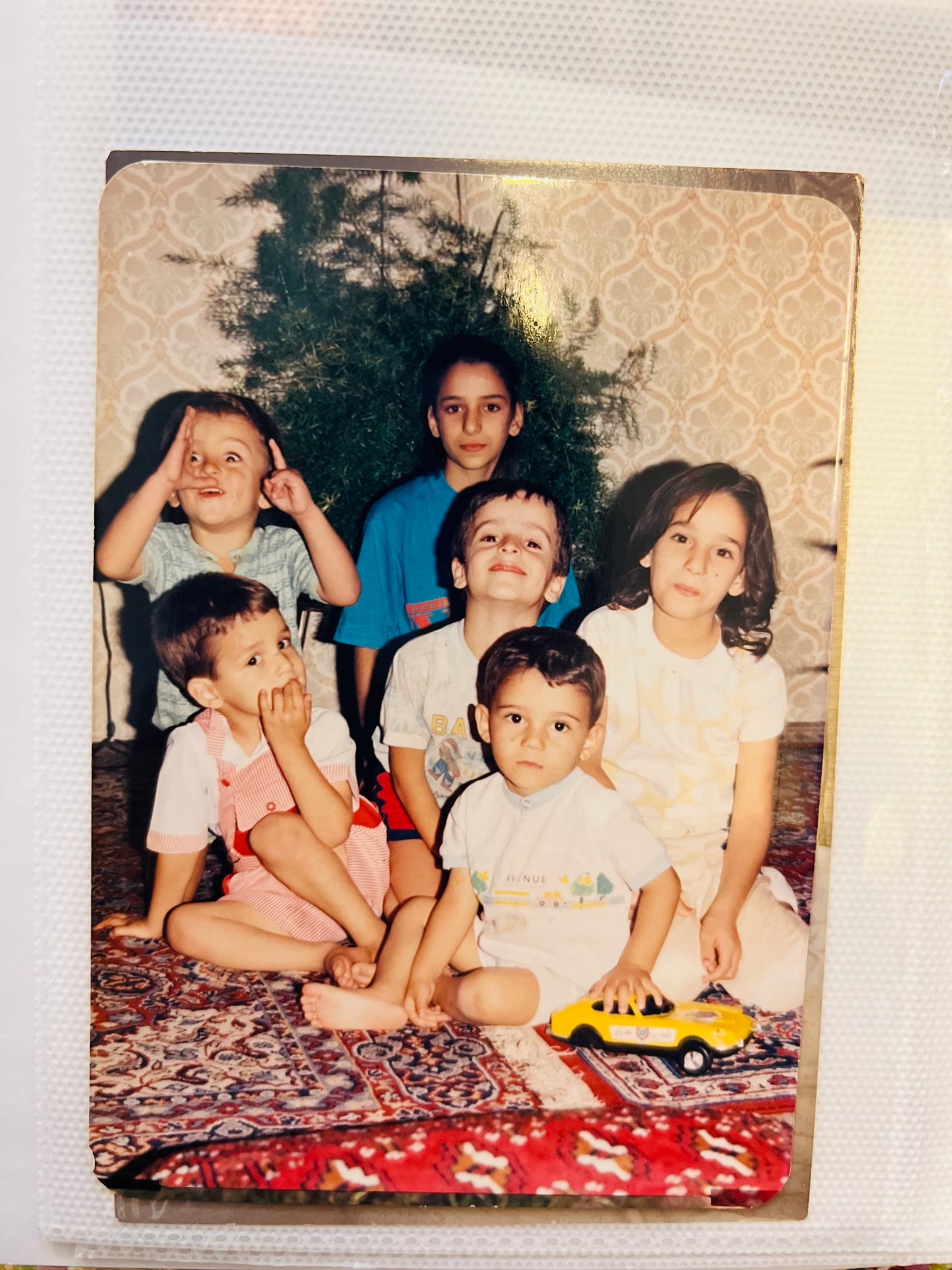 Shab with her family in Iran