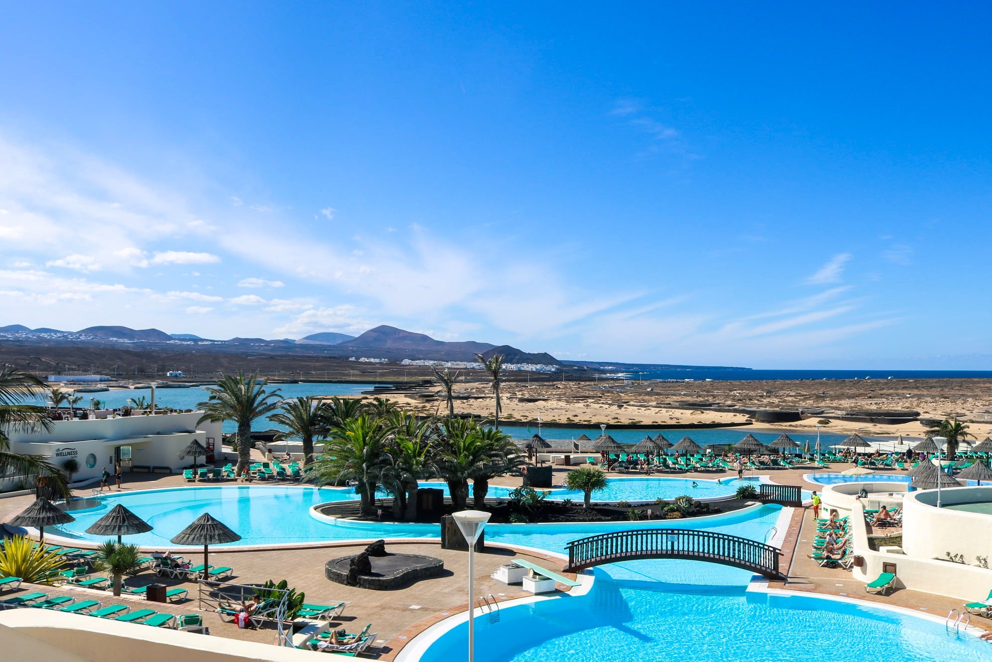 The leisure pools at Club La Santa