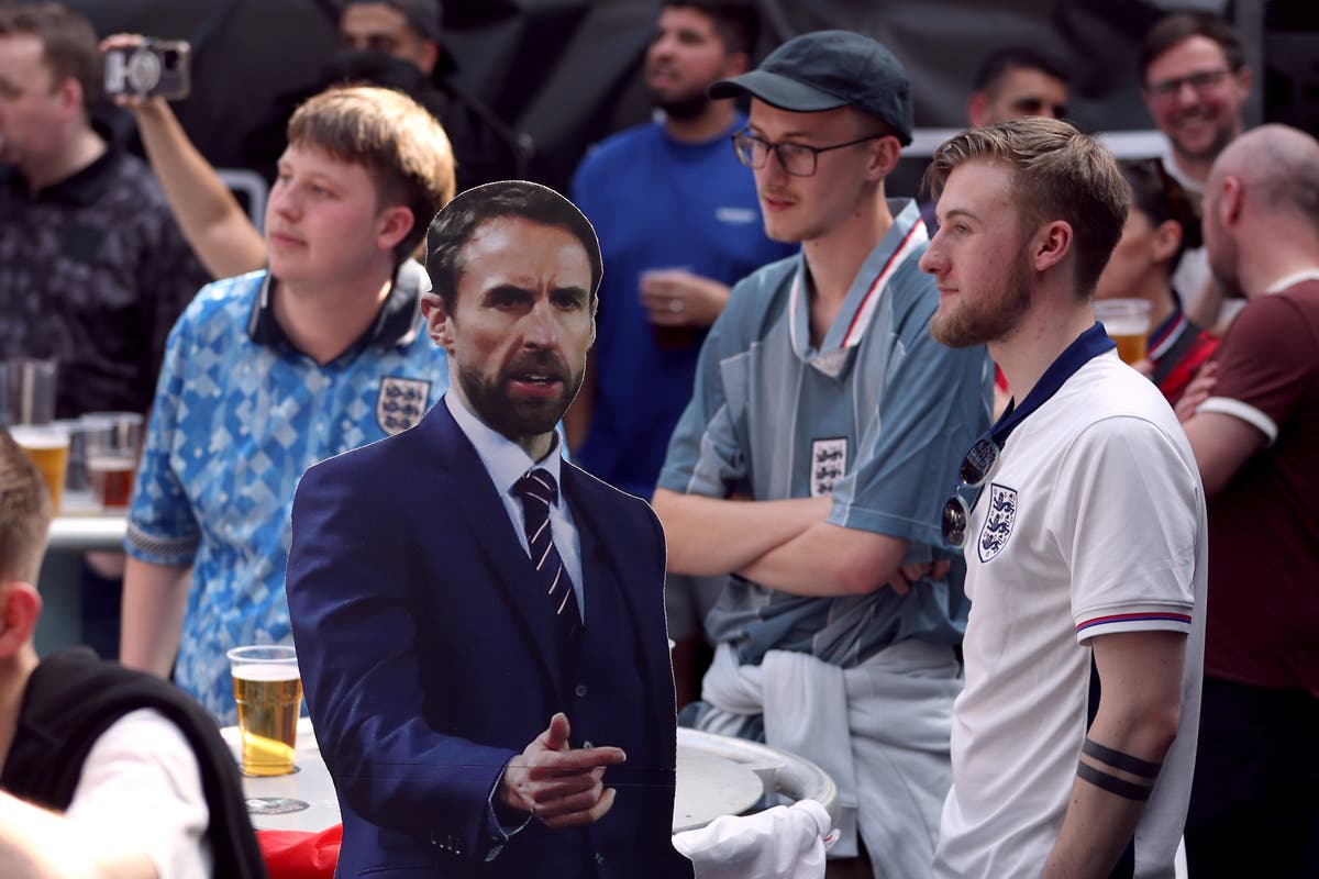 Watch Fans gather in London to watch England’s Euro 2024 match against