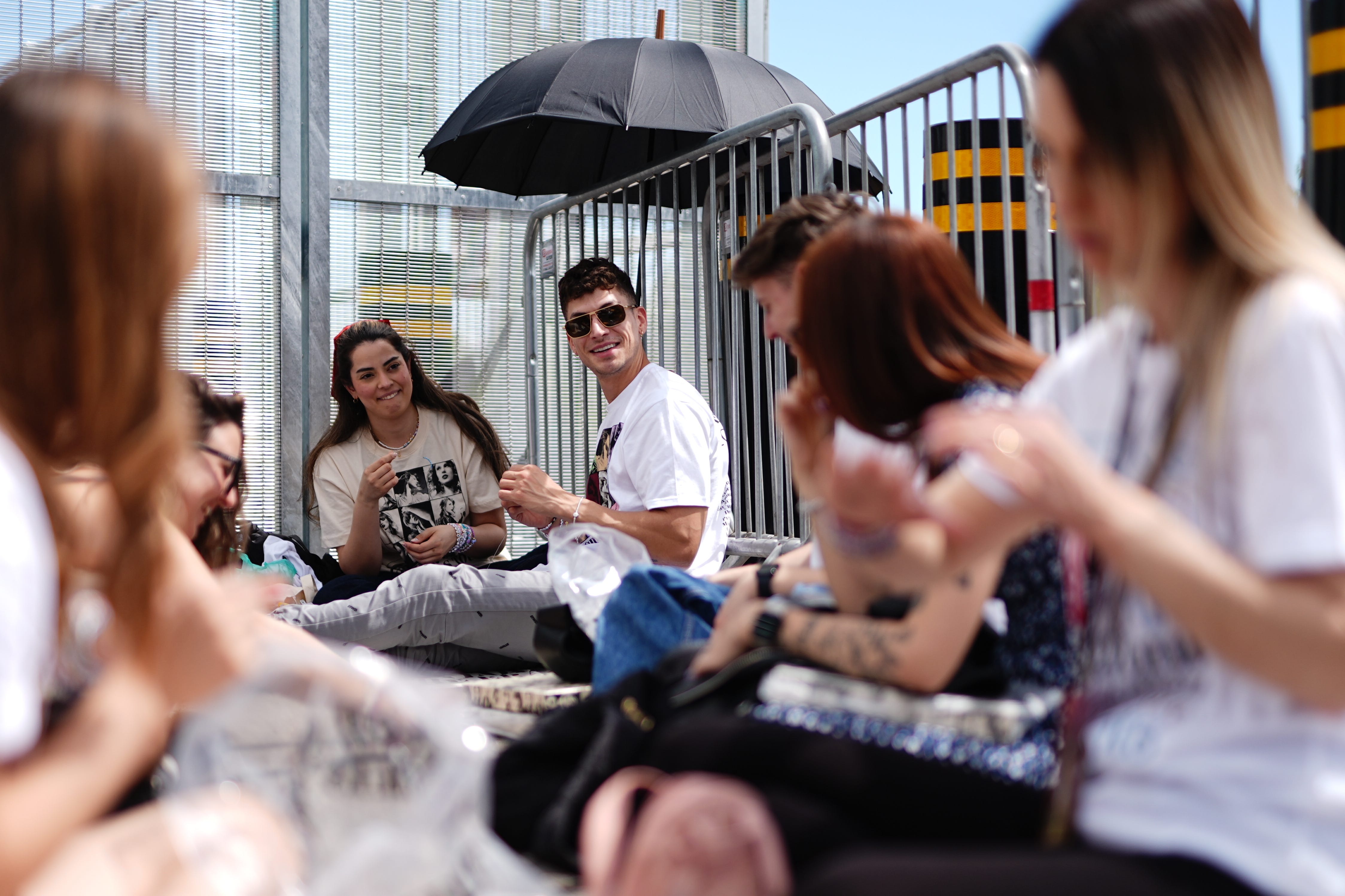 Fans wait to enter Wembley Stadium in London, ahead of Taylor Swift’s first concert in London (Aaron Chown/PA)