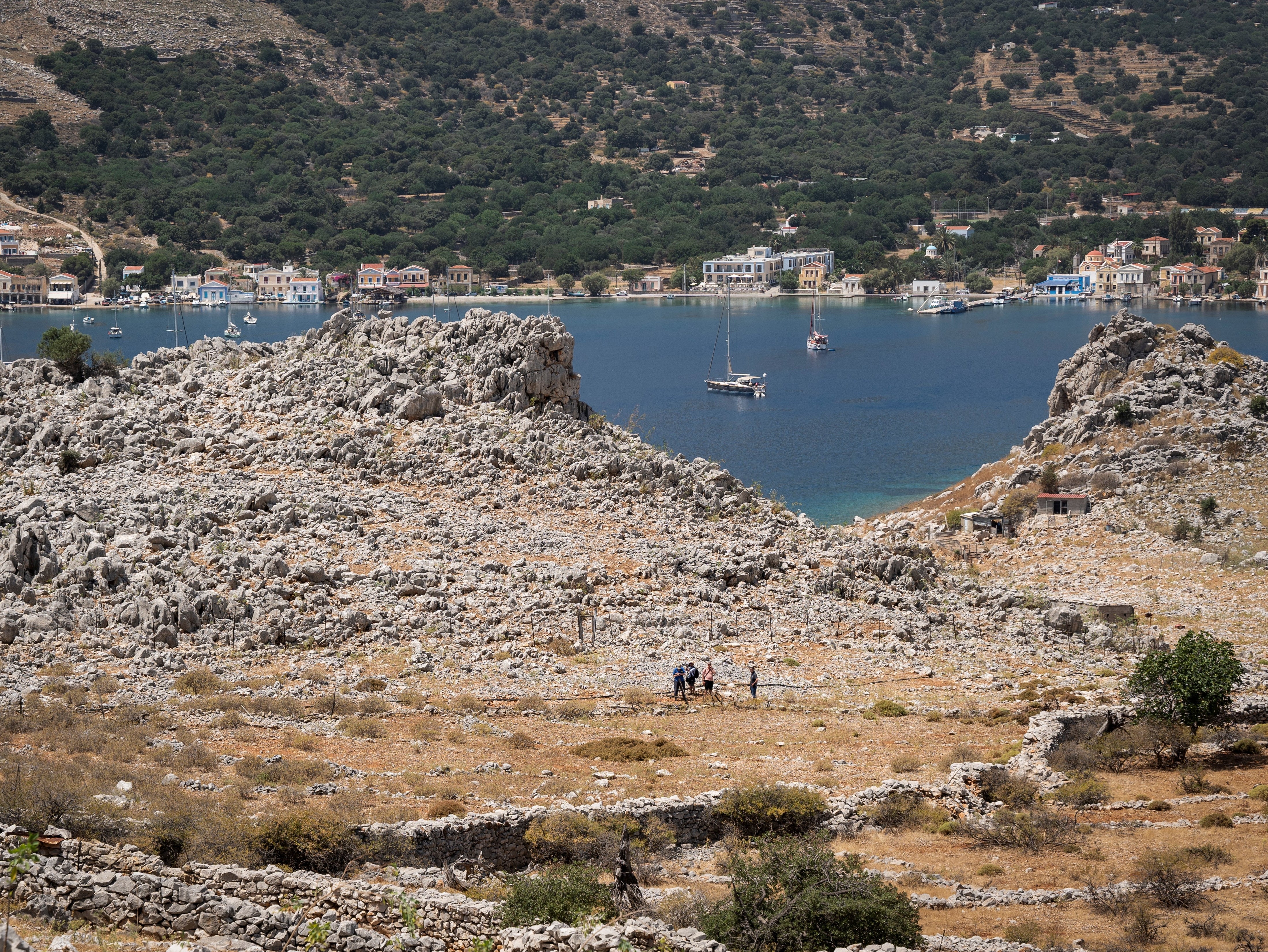 The TV star died on the Greek island of Symi on 5 June