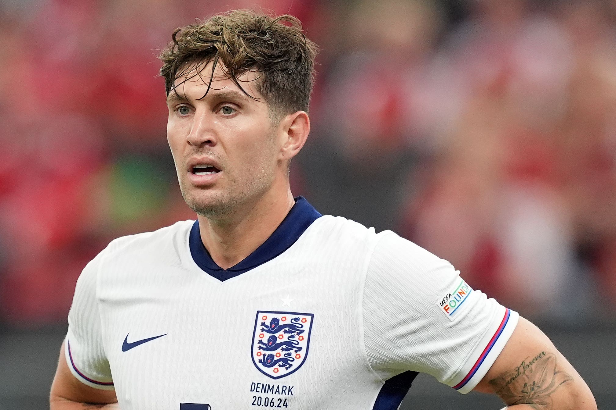 John Stones played 90 minutes against Denmark (Martin Rickett/PA)