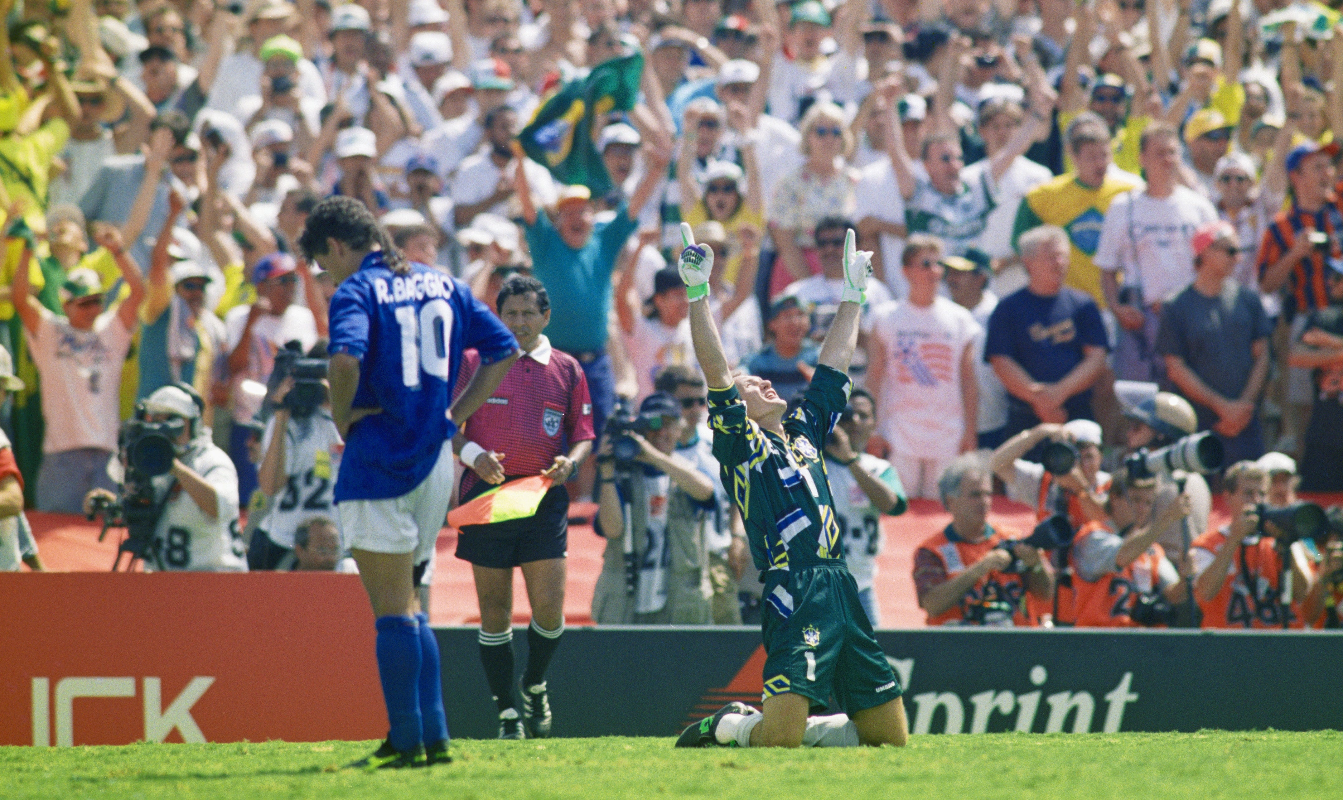 Roberto Baggio missed the decisive penalty in the shootout to decide the 1994 World Cup final