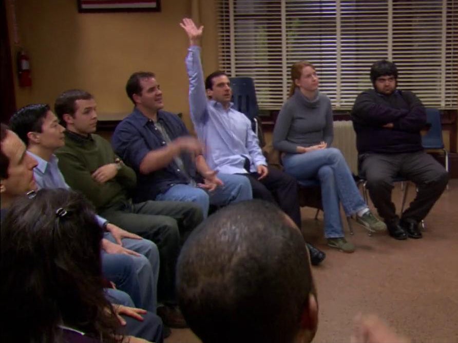 Steve Carell’s Michael Scott annoyed everybody else in the improv class.