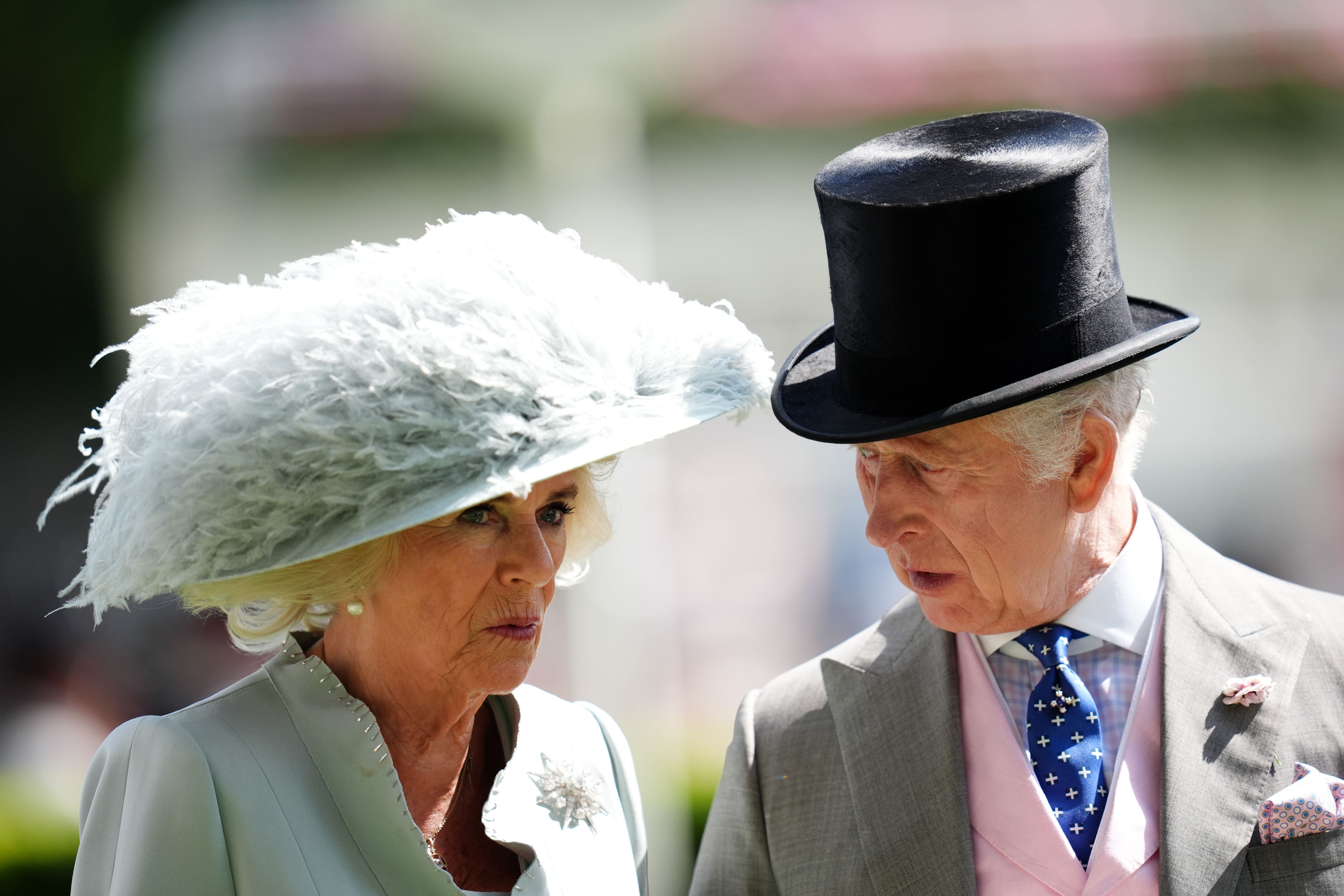 Charles and Camilla on day four of Royal Ascot at Ascot Racecourse in Berkshire (John Walton/PA)