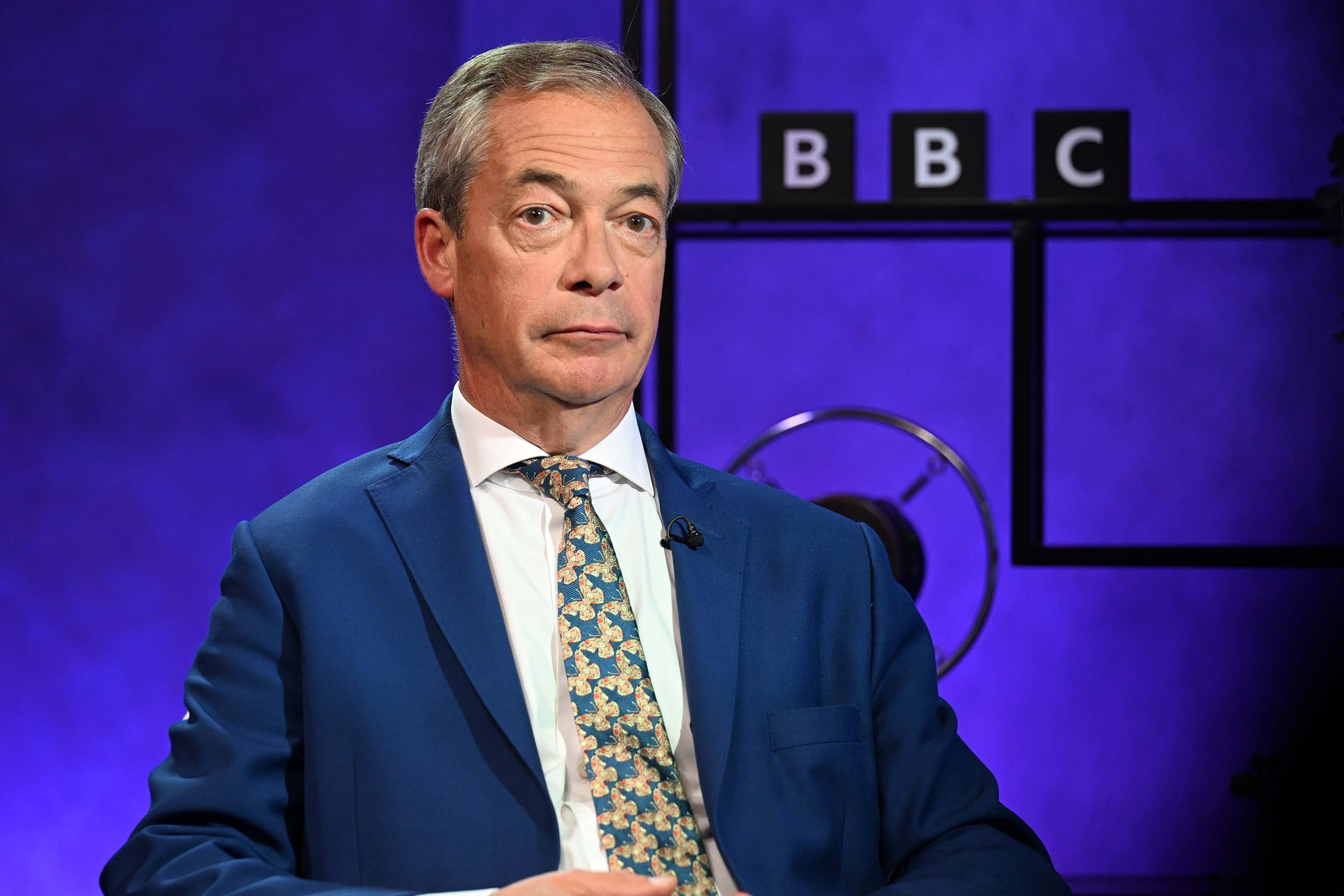 Nigel Farage appeared on The Panorama Interviews on BBC One (Jeff Overs/BBC/PA)