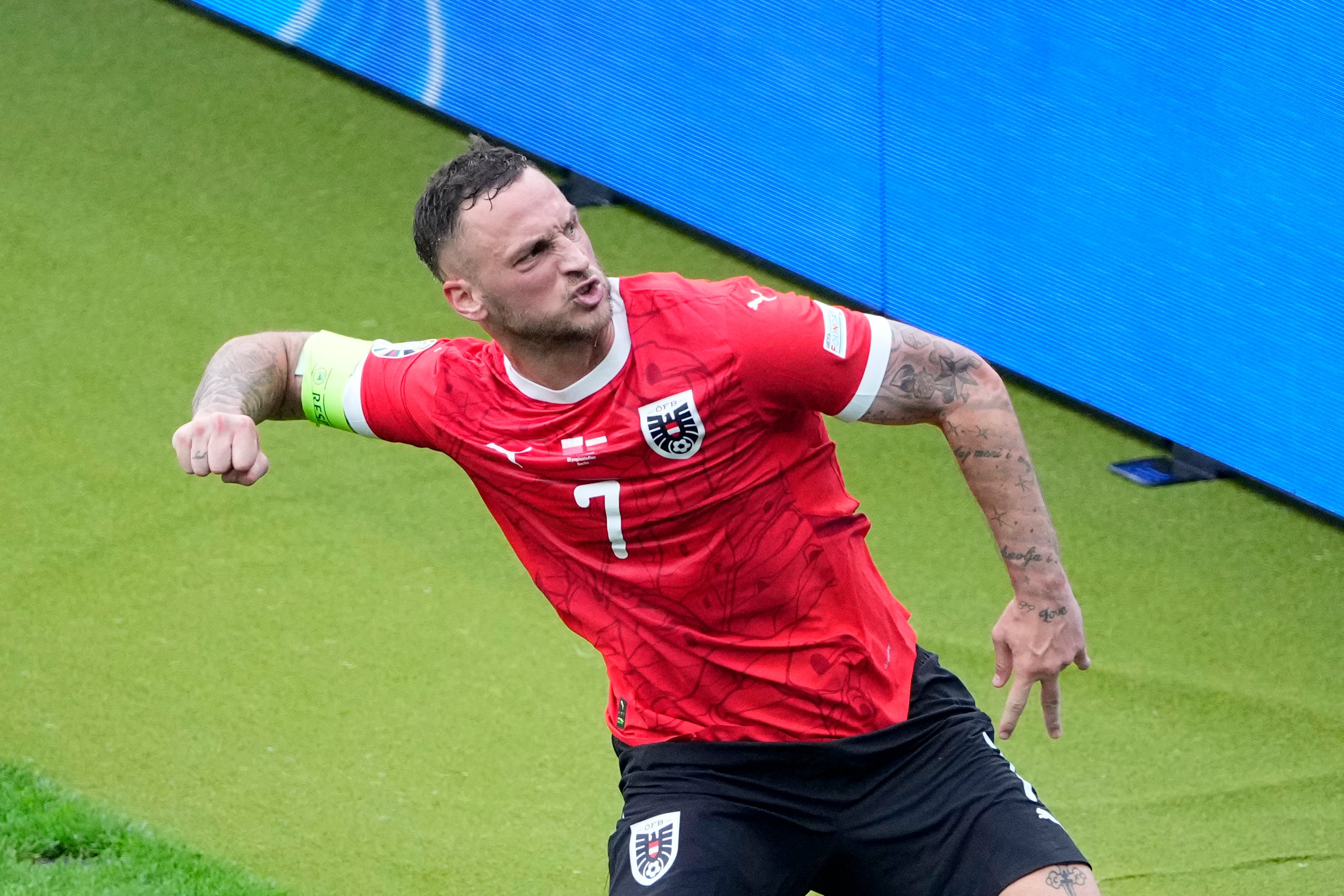 Marko Arnautovic will lead the line for Austria