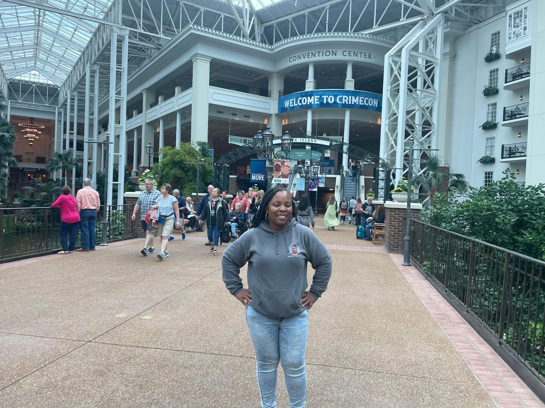 Wilveria is still on her mission to get justice for her brother. She is pictured here at the CrimeCon in Nashville. She also plans to attend the next one in Denver