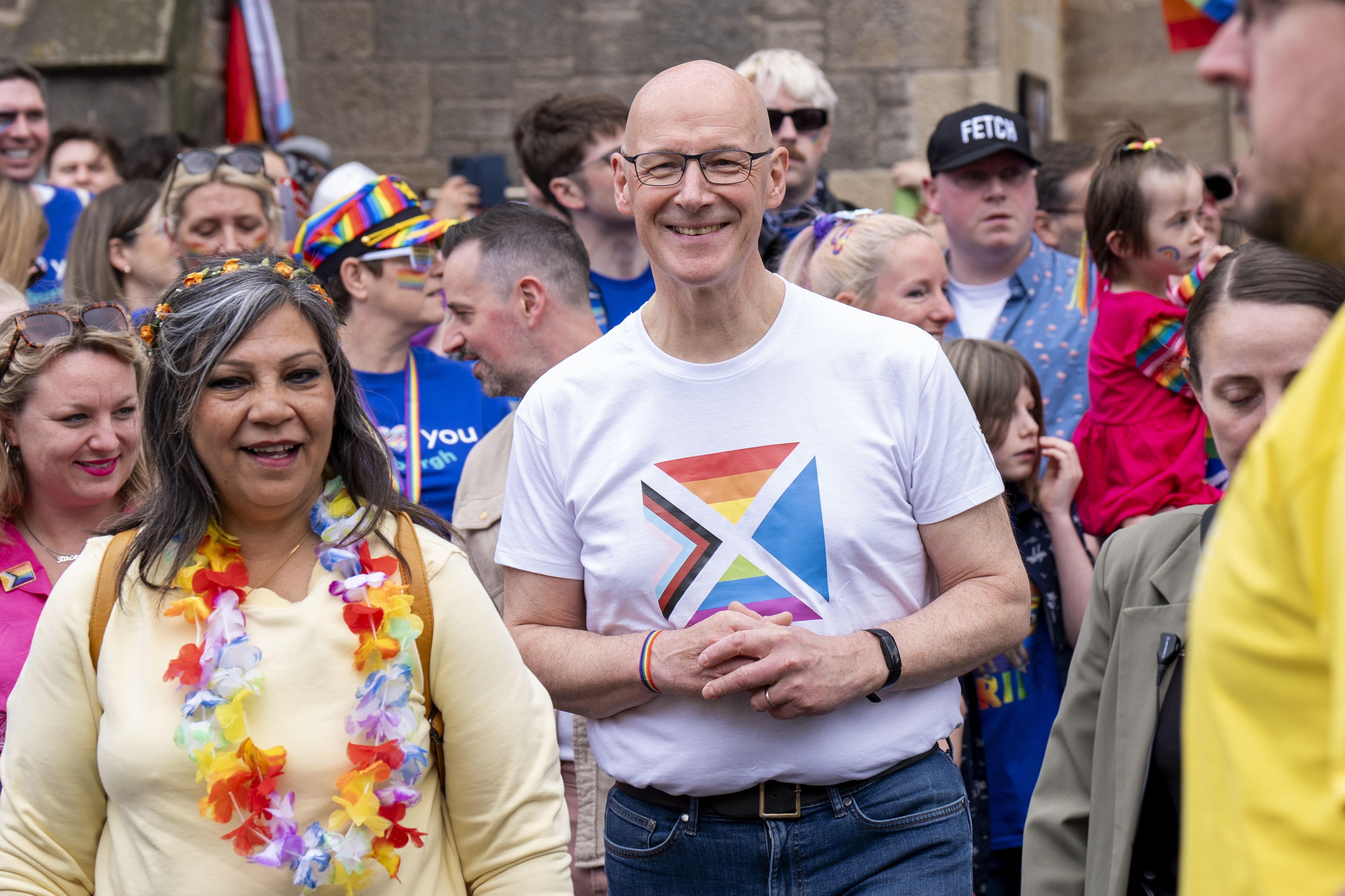 The First Minister spoke after marching in Edinburgh Pride (Jane Barlow/PA)