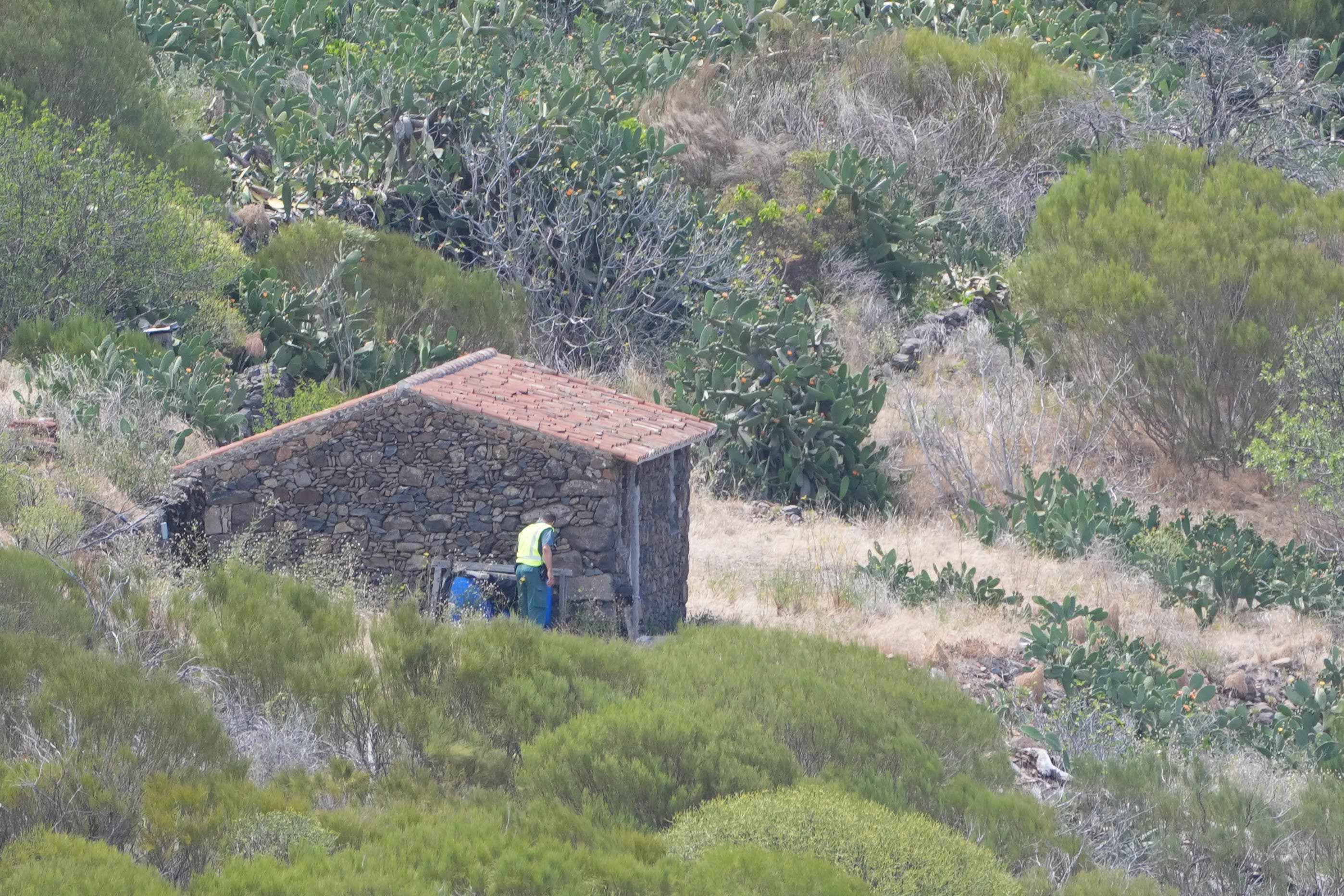 Efforts appeared to be solely focused on this area after days of searches in the village of Masca and the surrounding landscape