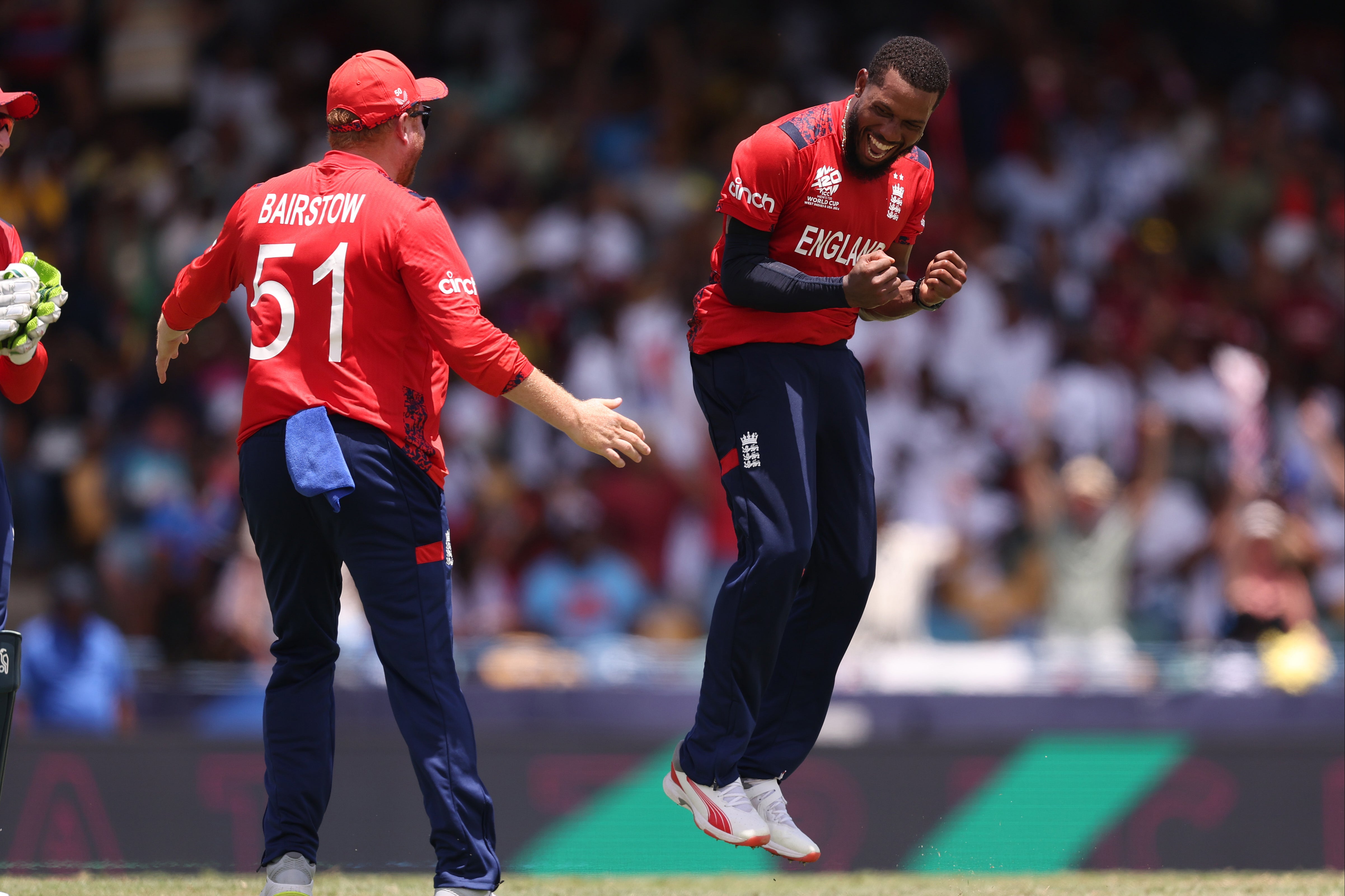 Chris Jordan took a brilliant hat-trick against USA