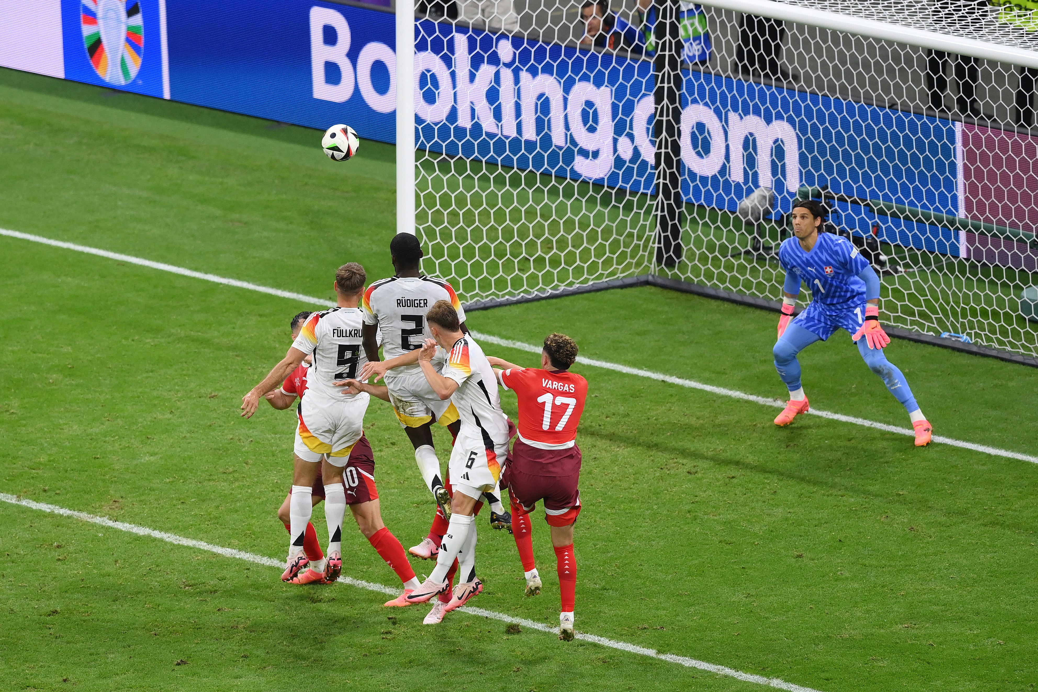 Niclas Fullkrug scores Germany’s equaliser with a late header