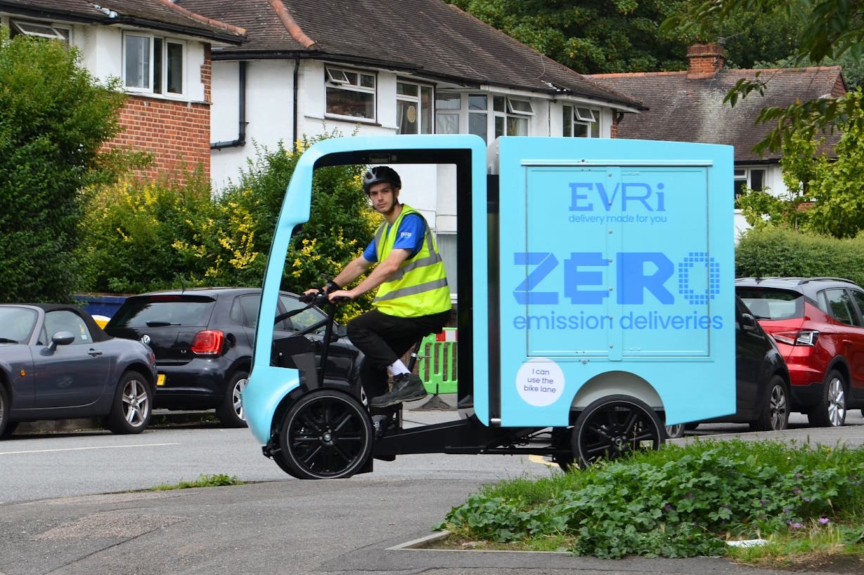 Evri is investing £19 million in order to help expand its e-cargo bike and electric vehicle operation (Evri/PA)