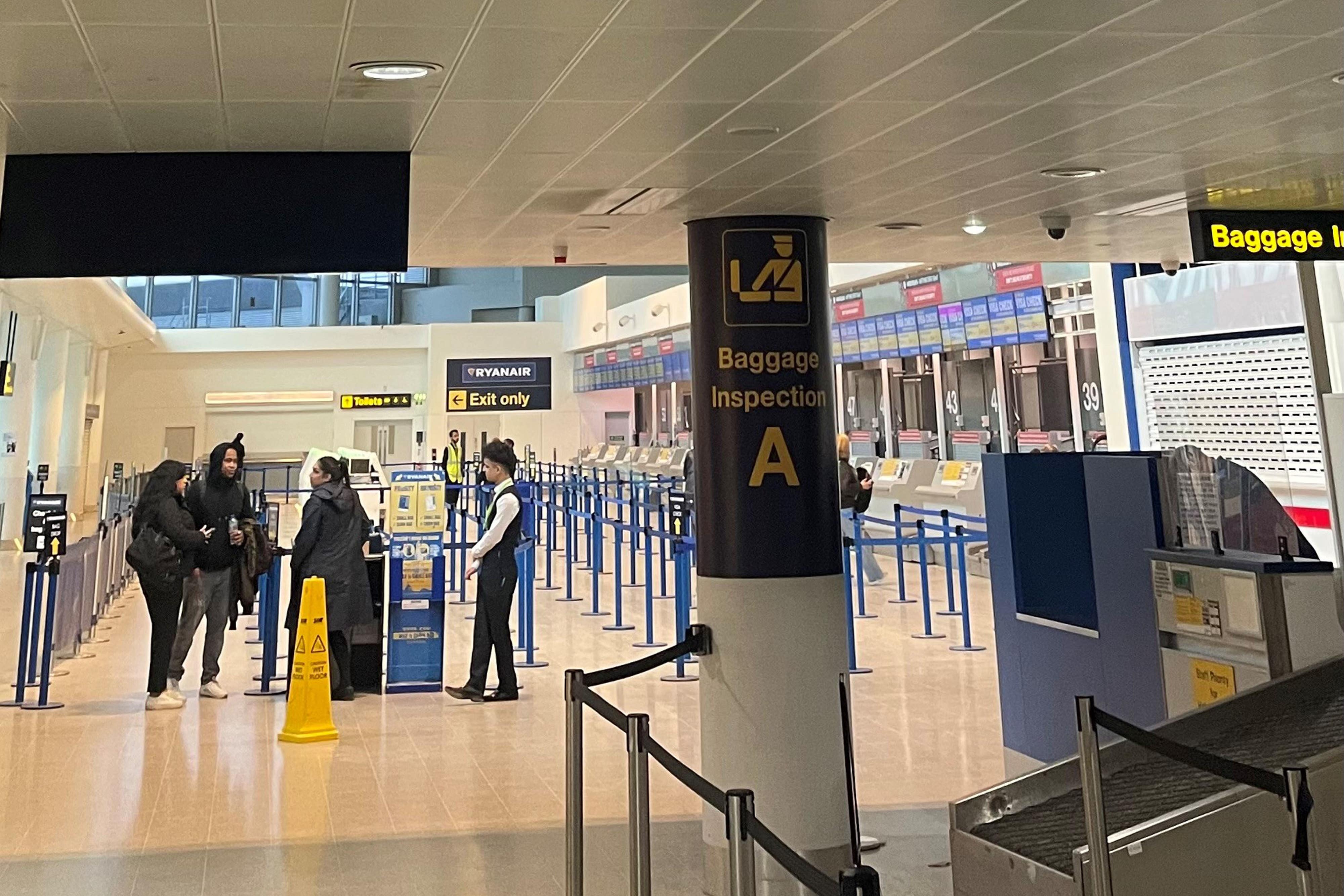 Departures board at Manchester Airport which experienced disruption over the weekend