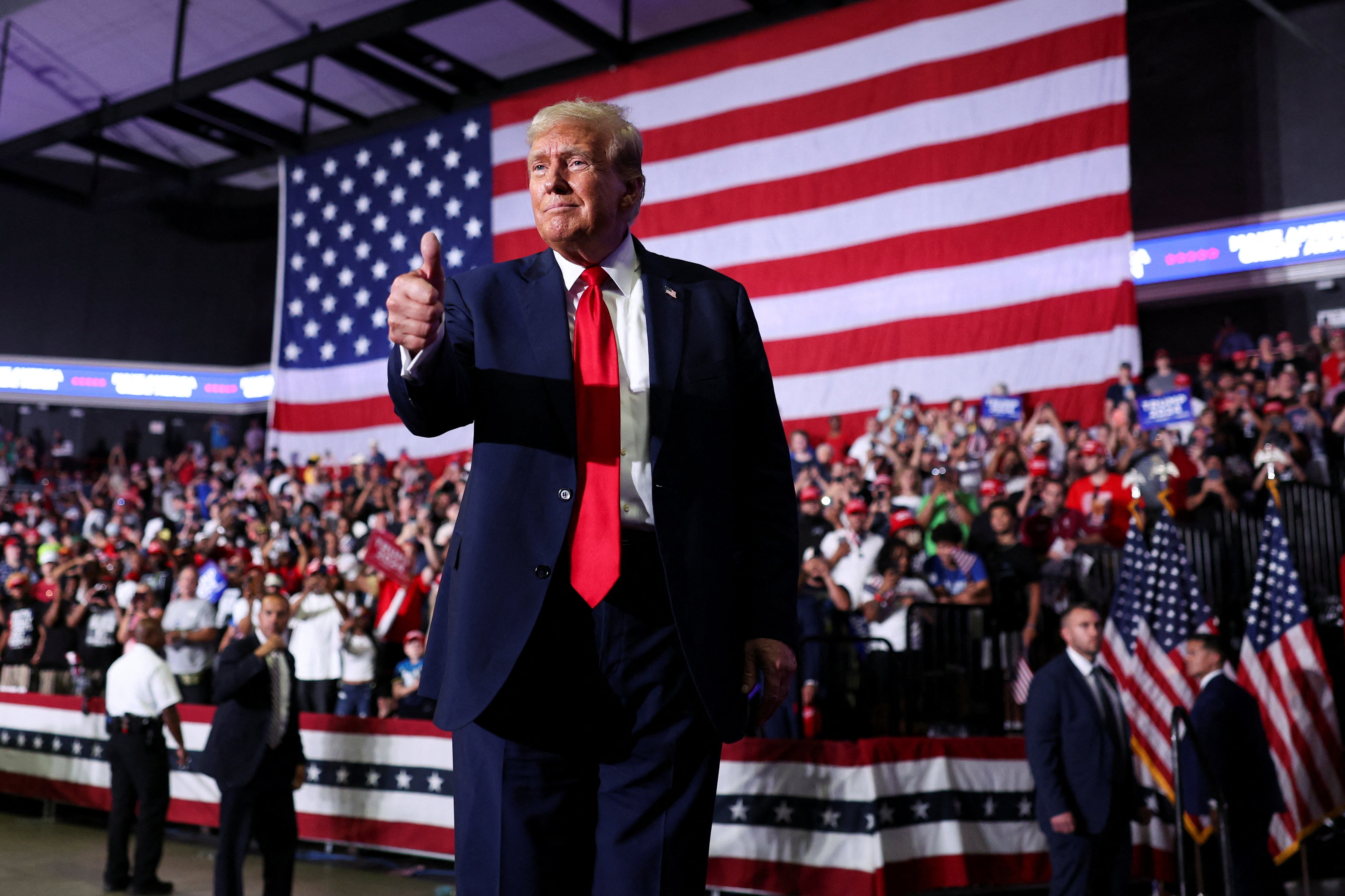 Donald Trump at a campaign event in Philadelphia, Pennsylvania, on June 22, 2024 where he spoke about the upcoming presidential debate with Joe Biden