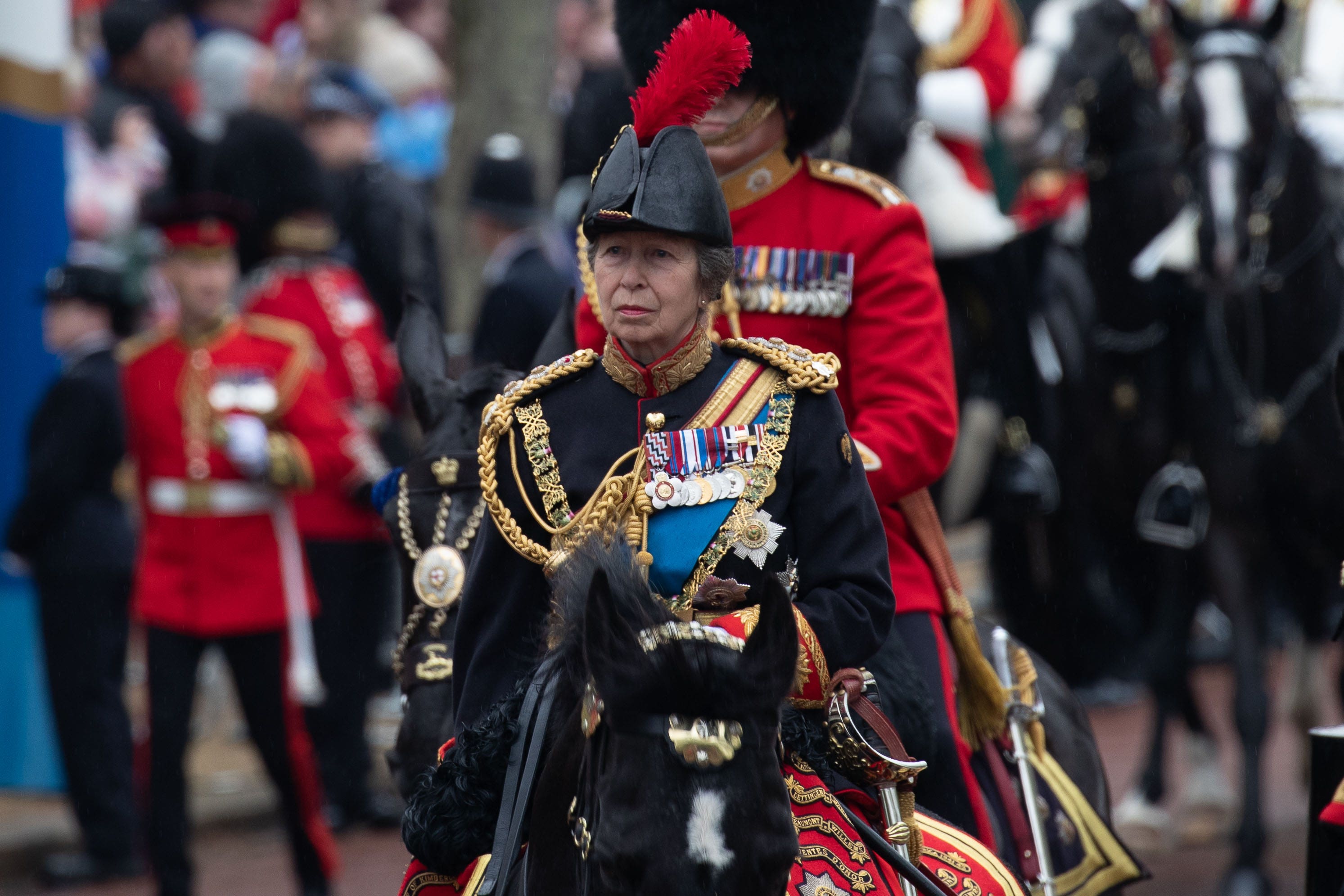 The Princess Royal in the Coronation Procession (Lucy North/PA)