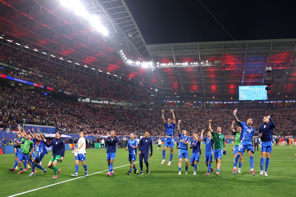 Italy are delirious as they celebrate qualifying for the knockout stage