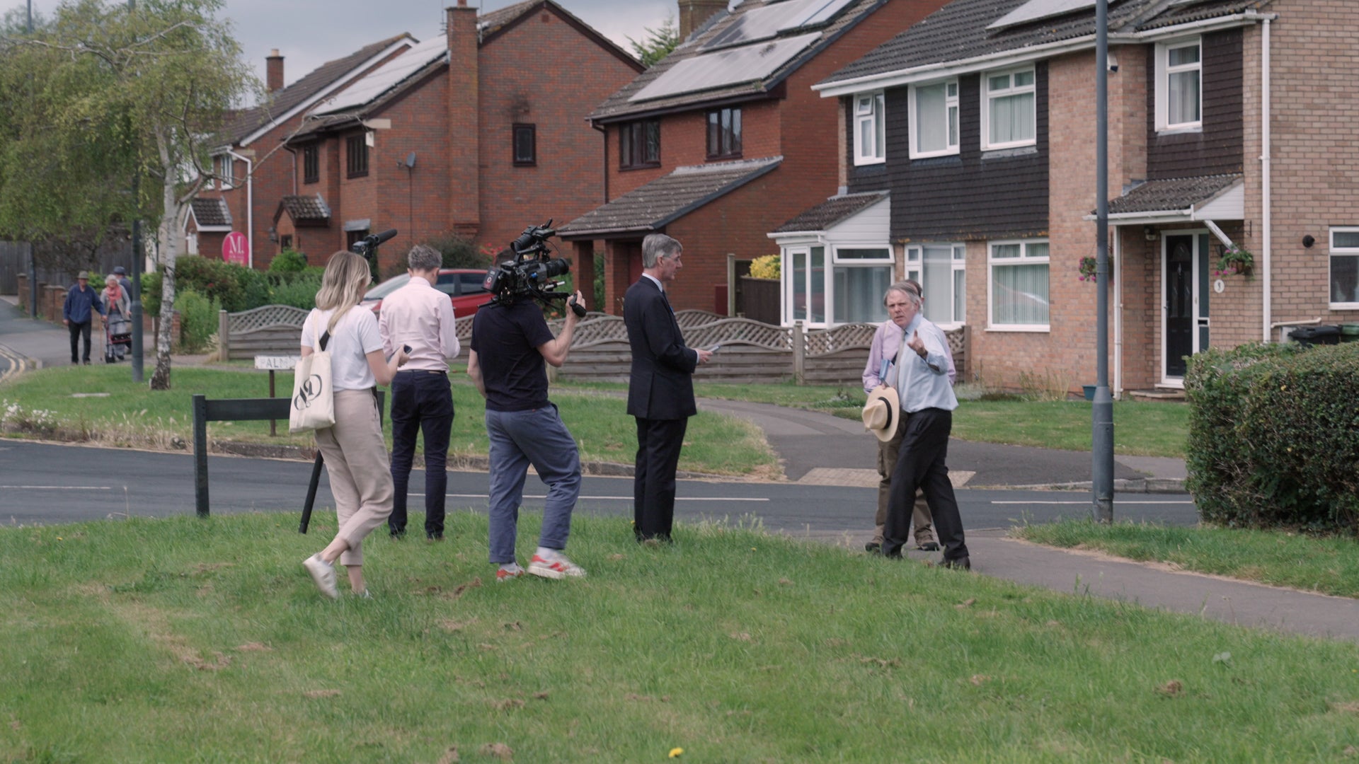 The film crew was with Jacob Rees-Mogg as he canvassed in Longwell Green last week