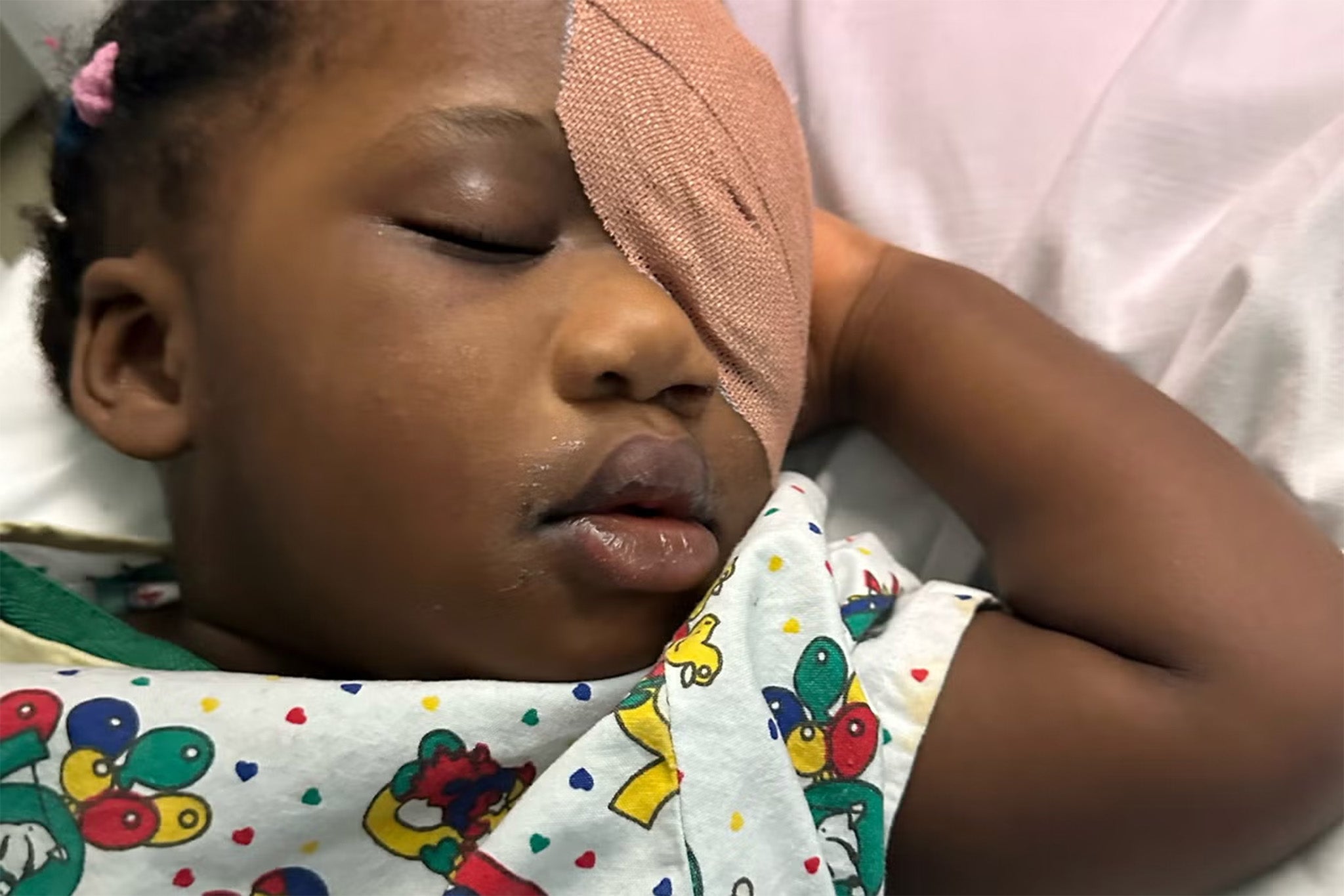 Saint-Hallie was diagnosed with retinoblastoma