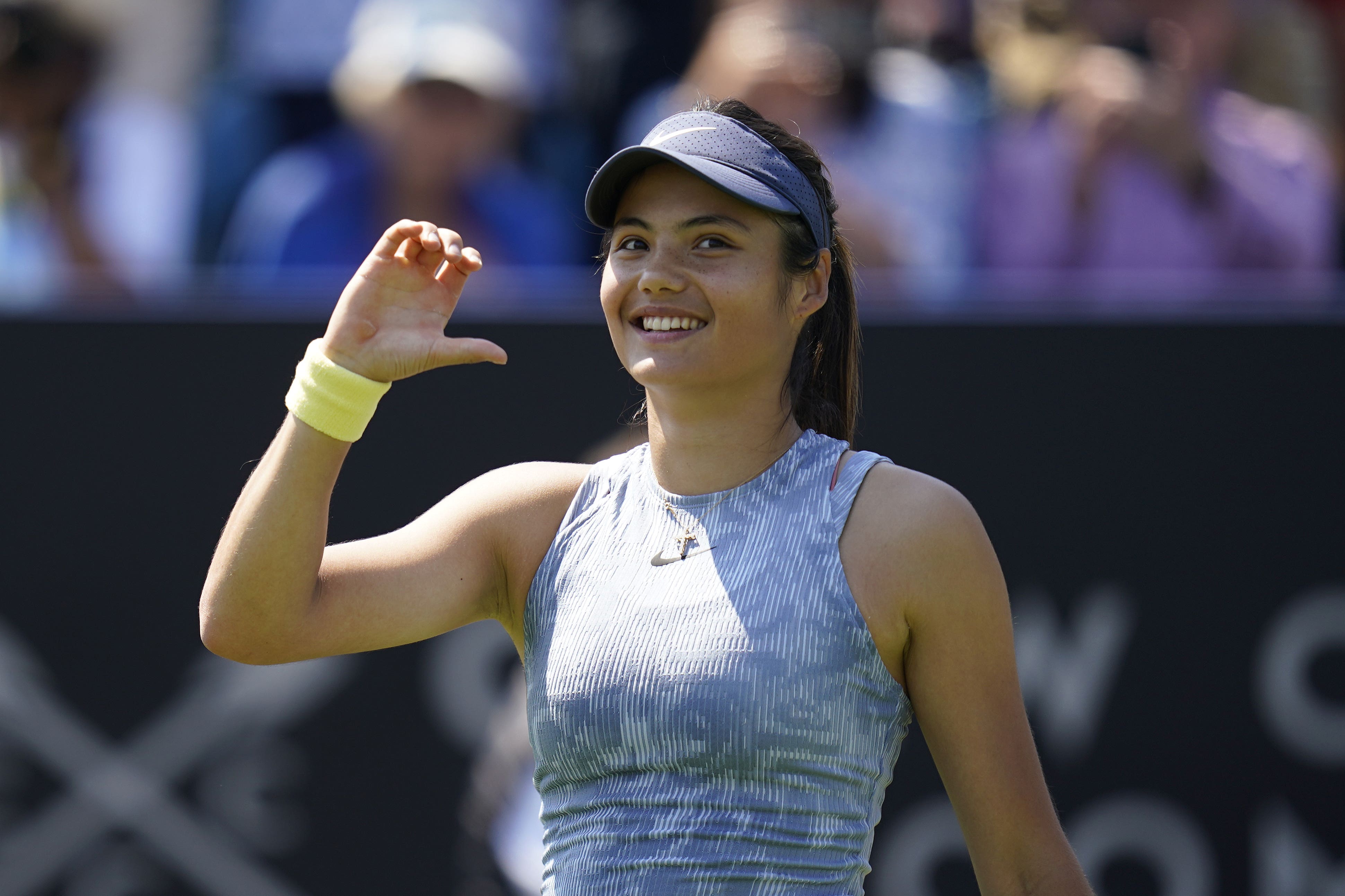 Emma Raducanu impressed with a first-round win in Eastbourne