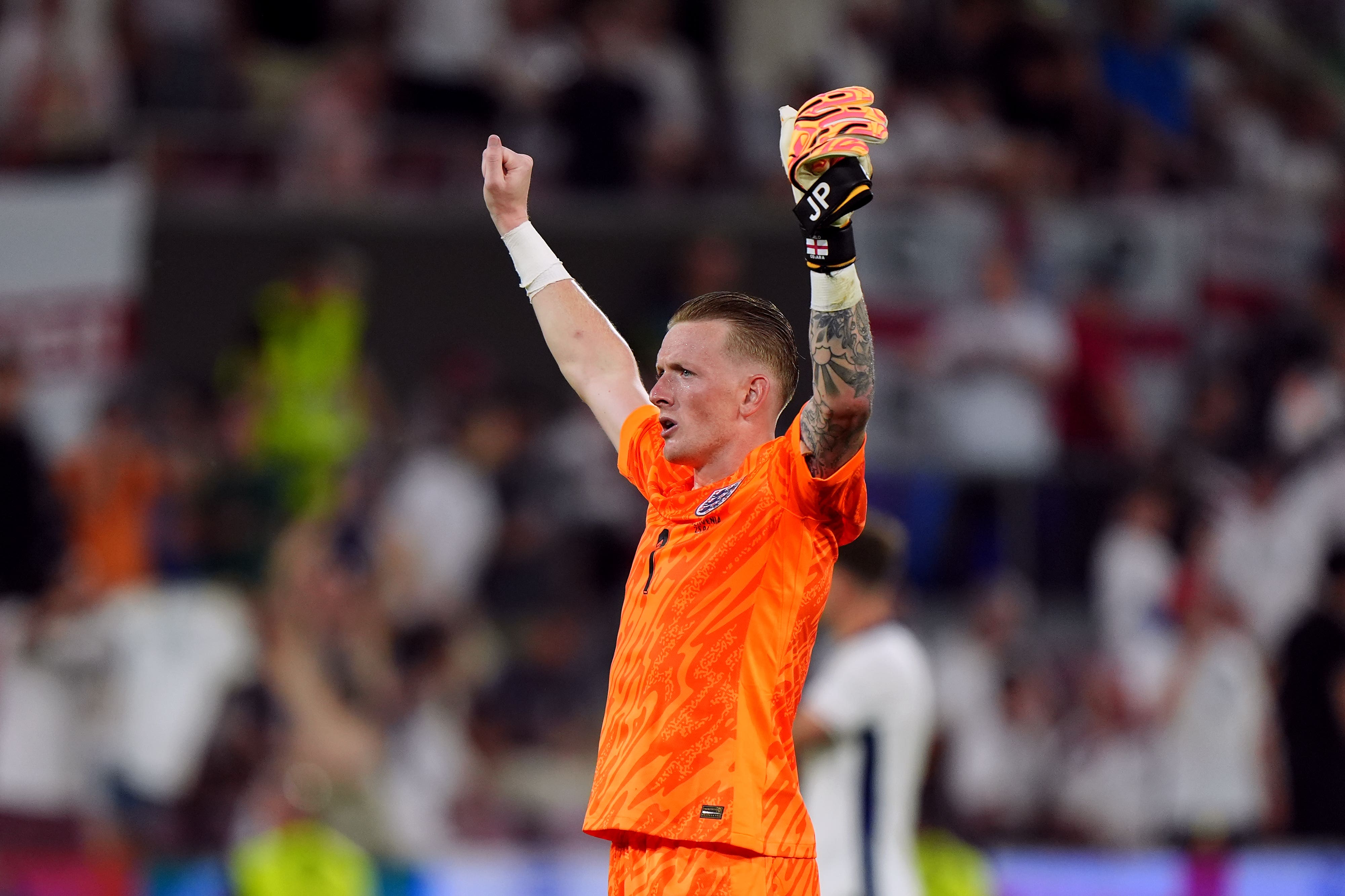 Jordan Pickford was happy with England’s progression (Bradley Collyer/PA)