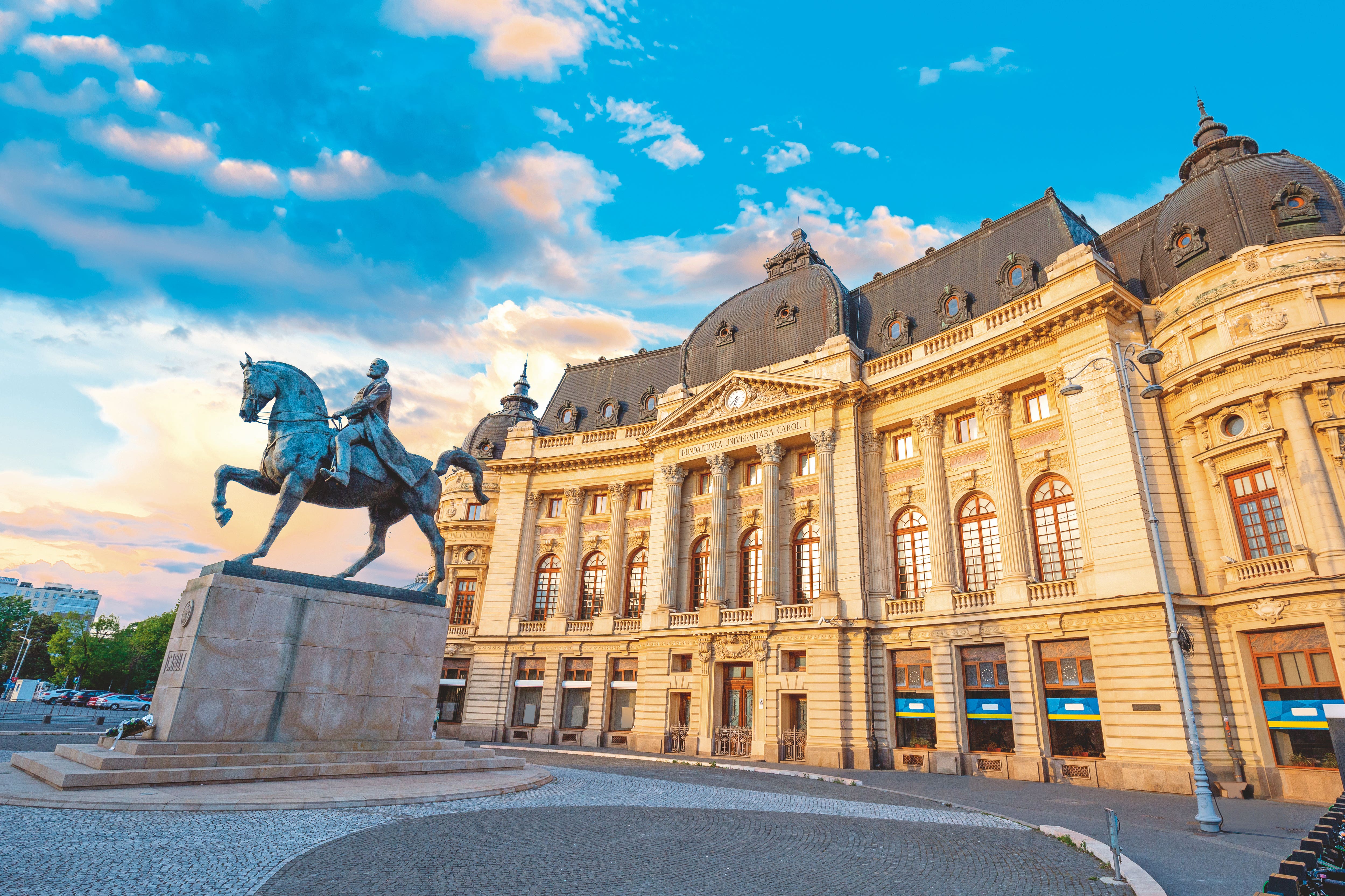 Calea Victoriei, The National Library. Romania, Bucharest (TUI/PA)