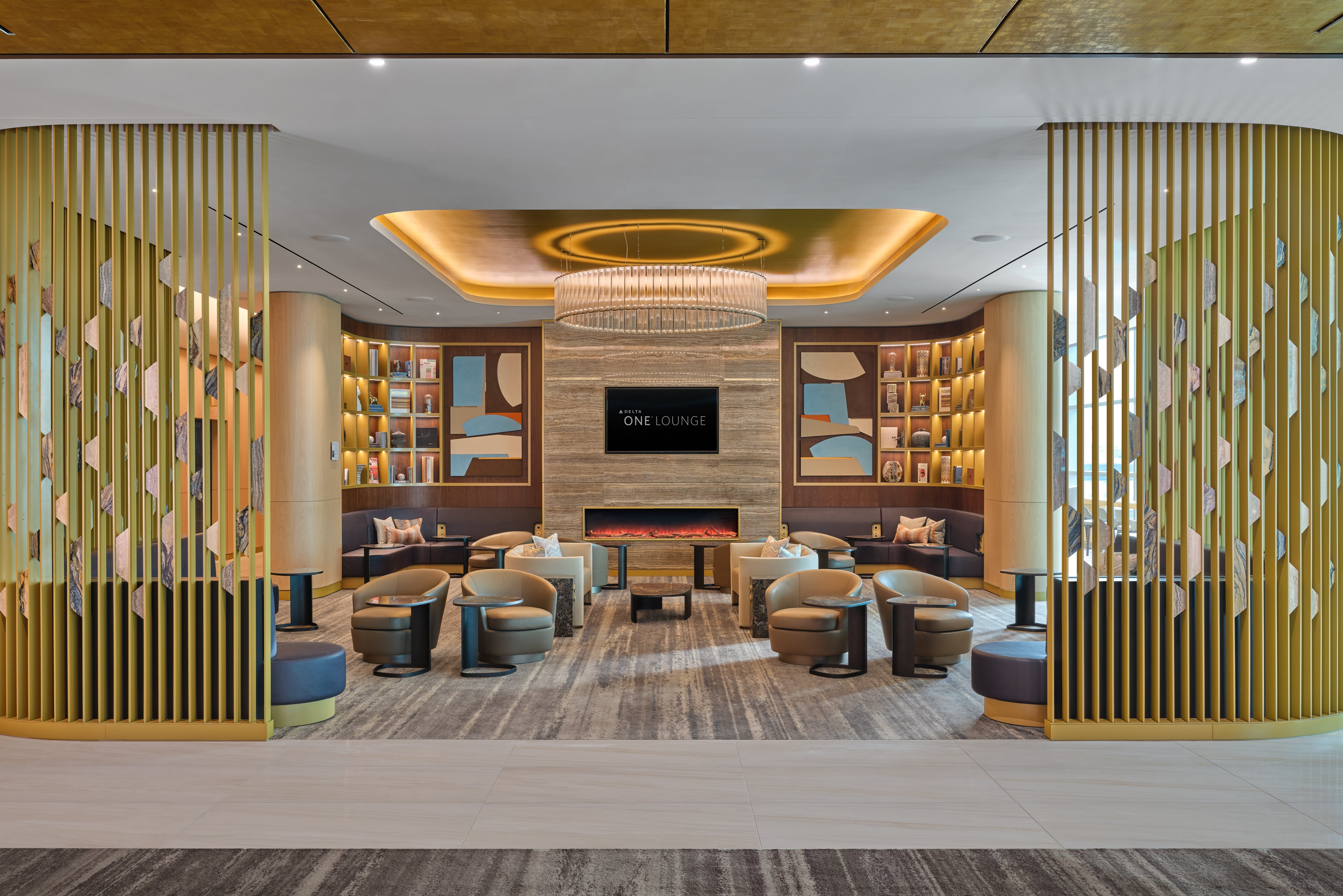 The seriously swanky lounge promises travellers a luxury layover