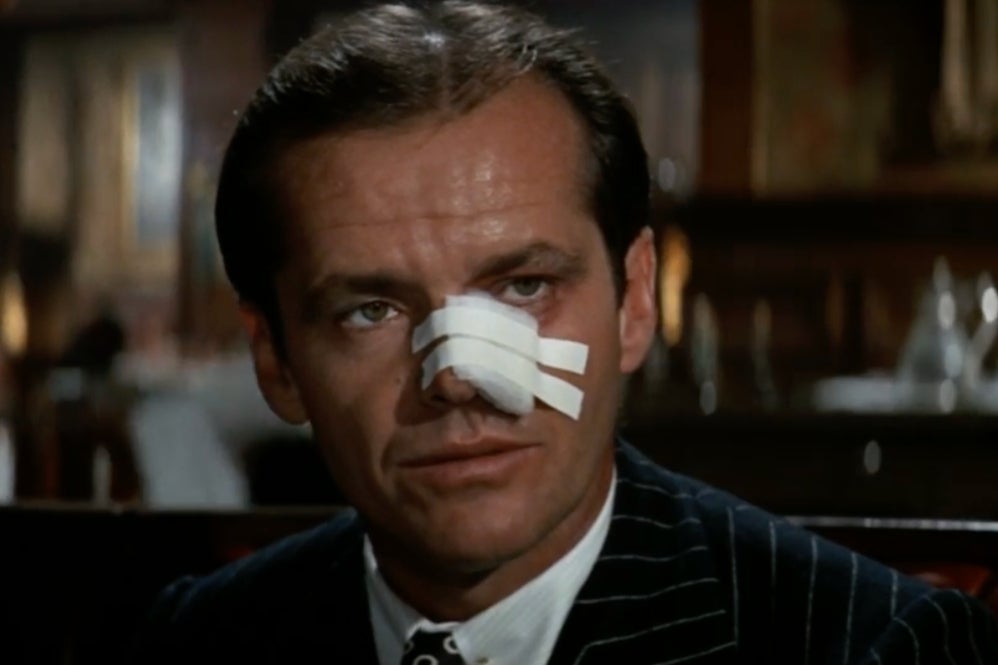 Nicholson as detective Jake Gittes in 1974’s ‘Chinatown’