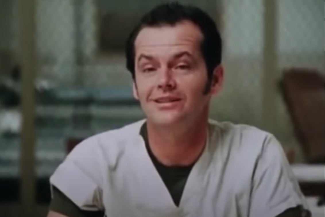 Nicholson’s RP McMurphy in ‘One Flew Over the Cuckoo’s Nest’