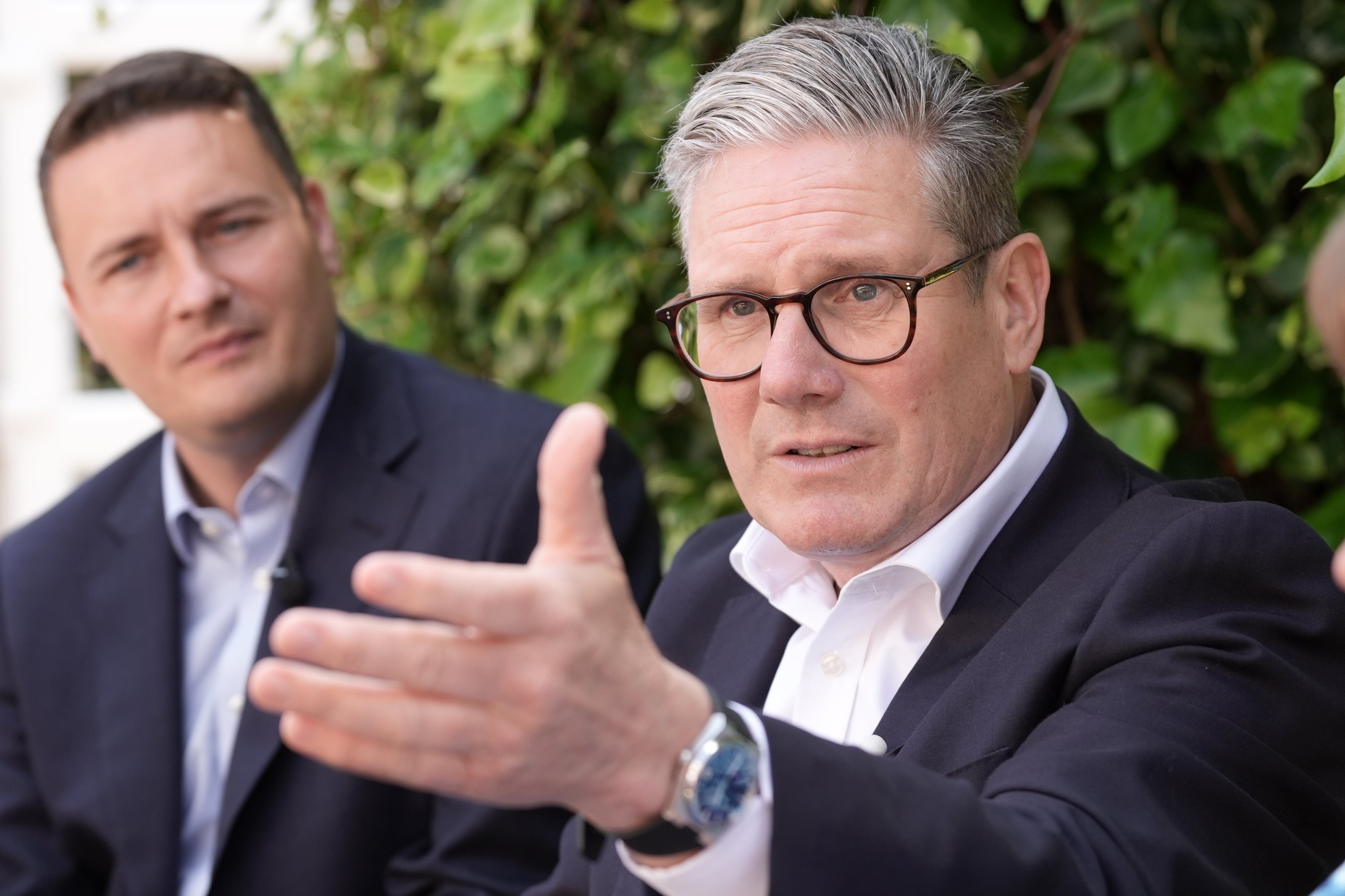 Labour leader Sir Keir Starmer and shadow health secretary Wes Streeting