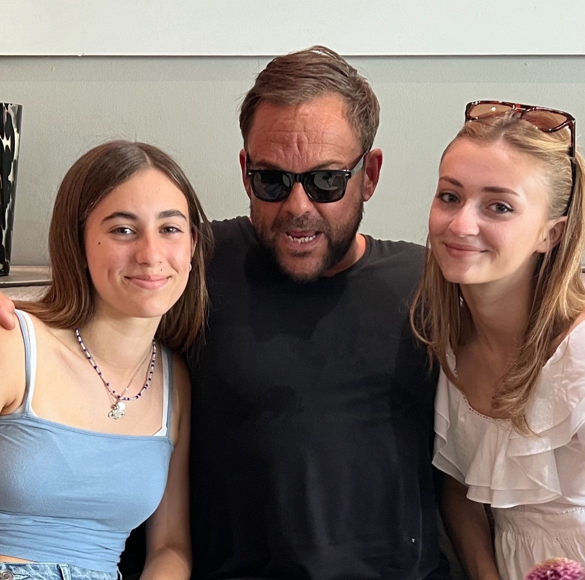 Spencer Gymer feared he may never see his three daughters, including Molly and Lily pictured, again