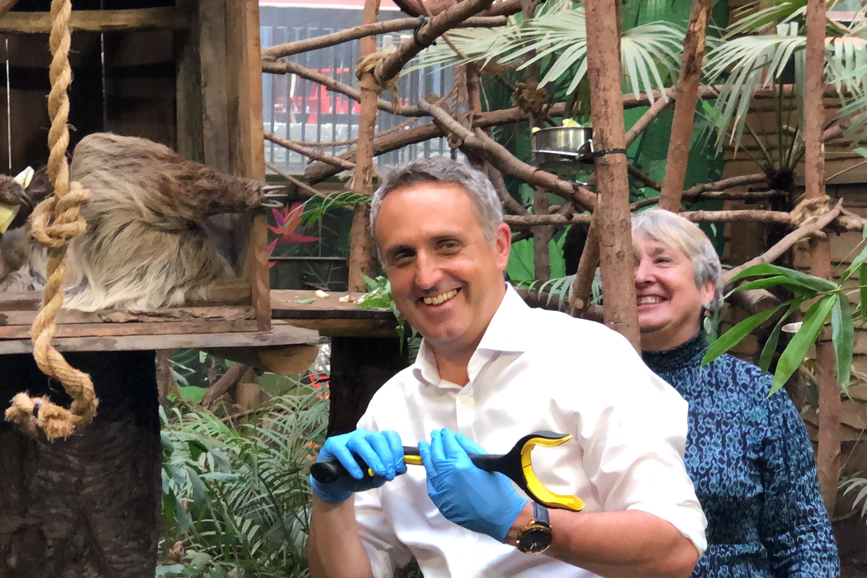 Scottish Lib Dem leader Alex Cole-Hamilton at Edinburgh Zoo (Neil Pooran/PA)