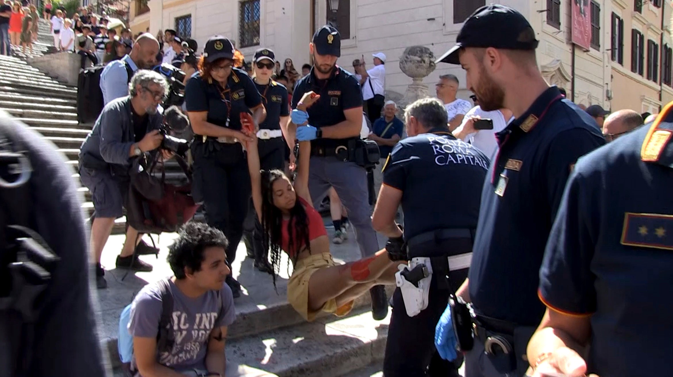 Italy Spanish Steps Red Paint