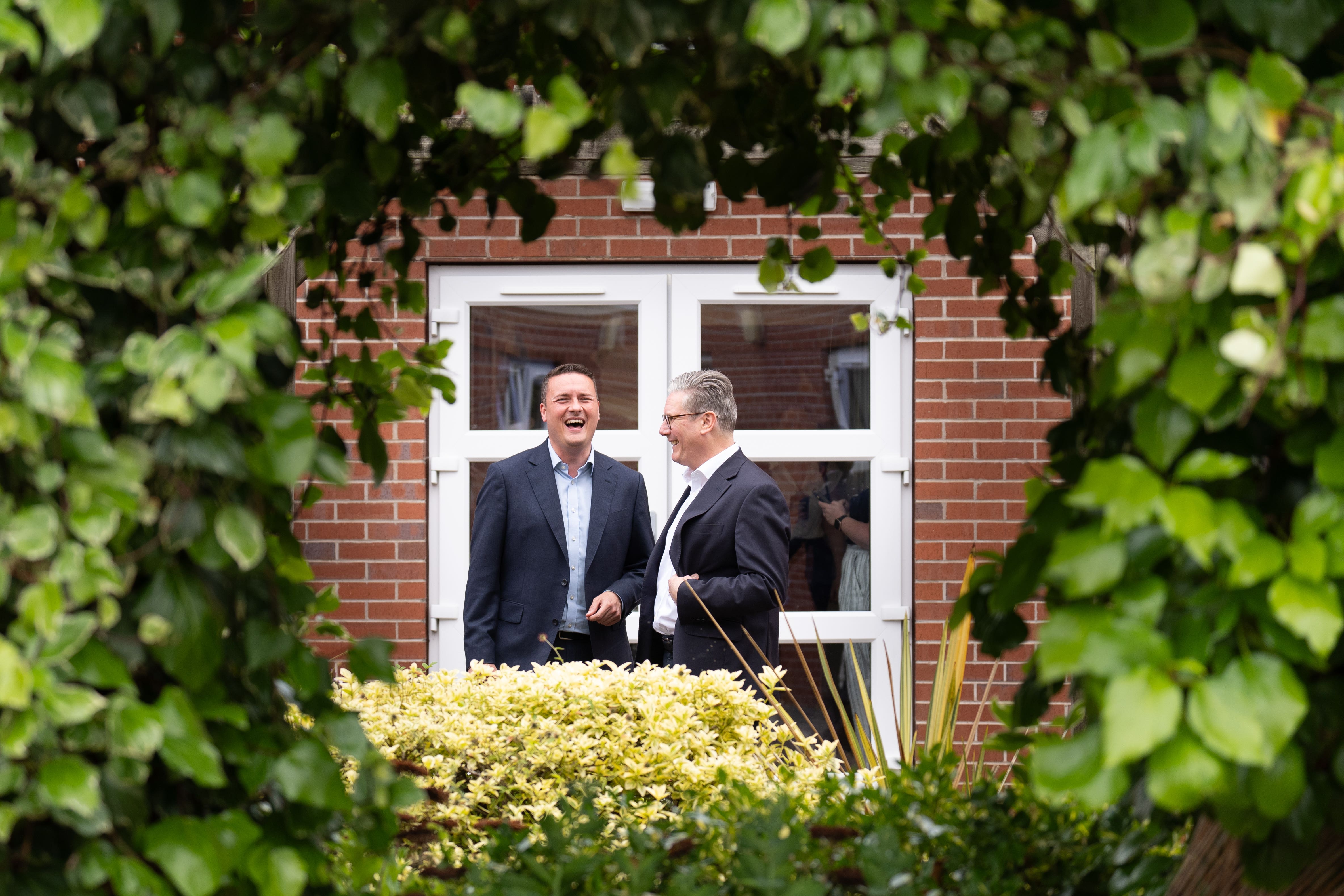 Labour leader Sir Keir Starmer was joined by shadow health secretary Wes Streeting on Wednesday during a visit to Long Lane Surgery in Coalville while on the election campaign trail (Stefan Rousseau/PA)