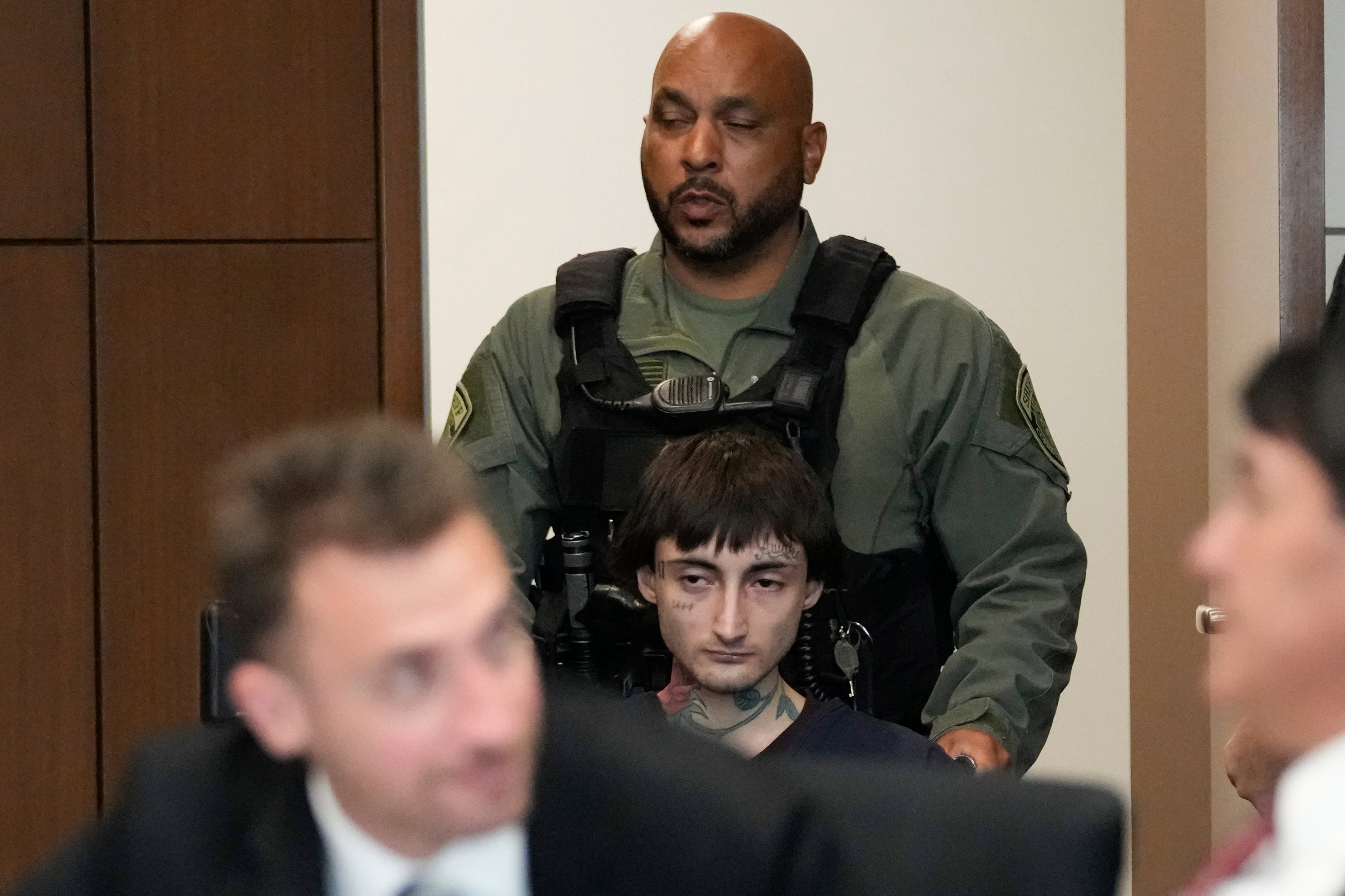 Robert Crimo III arrives before Jat the Lake County Courthouse in Waukegan, on Wednesday, June 26, 2024