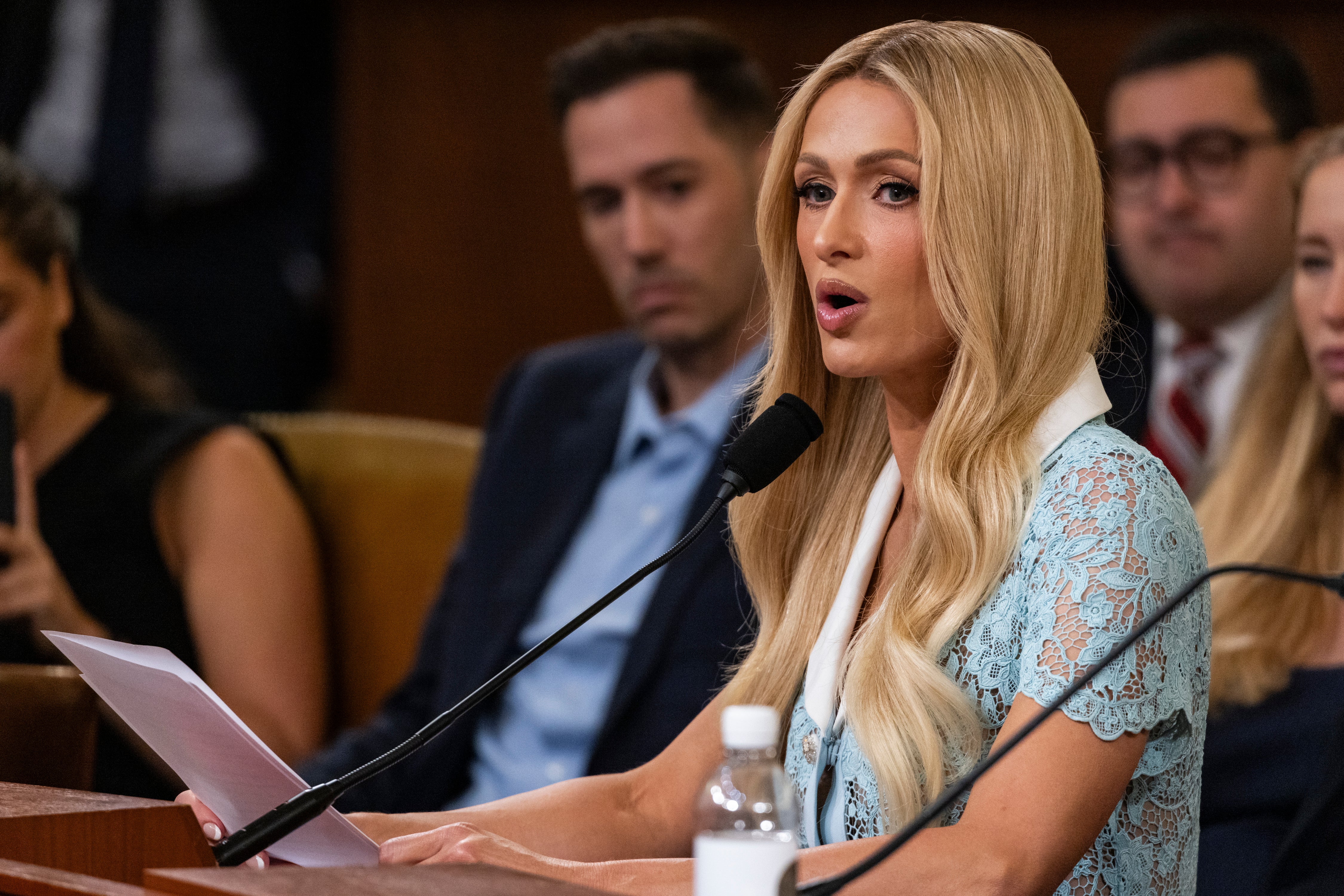 Paris Hilton, testifying to Congress on Wednesday, is calling on federal lawmakers to improve protections for children in residential facilities