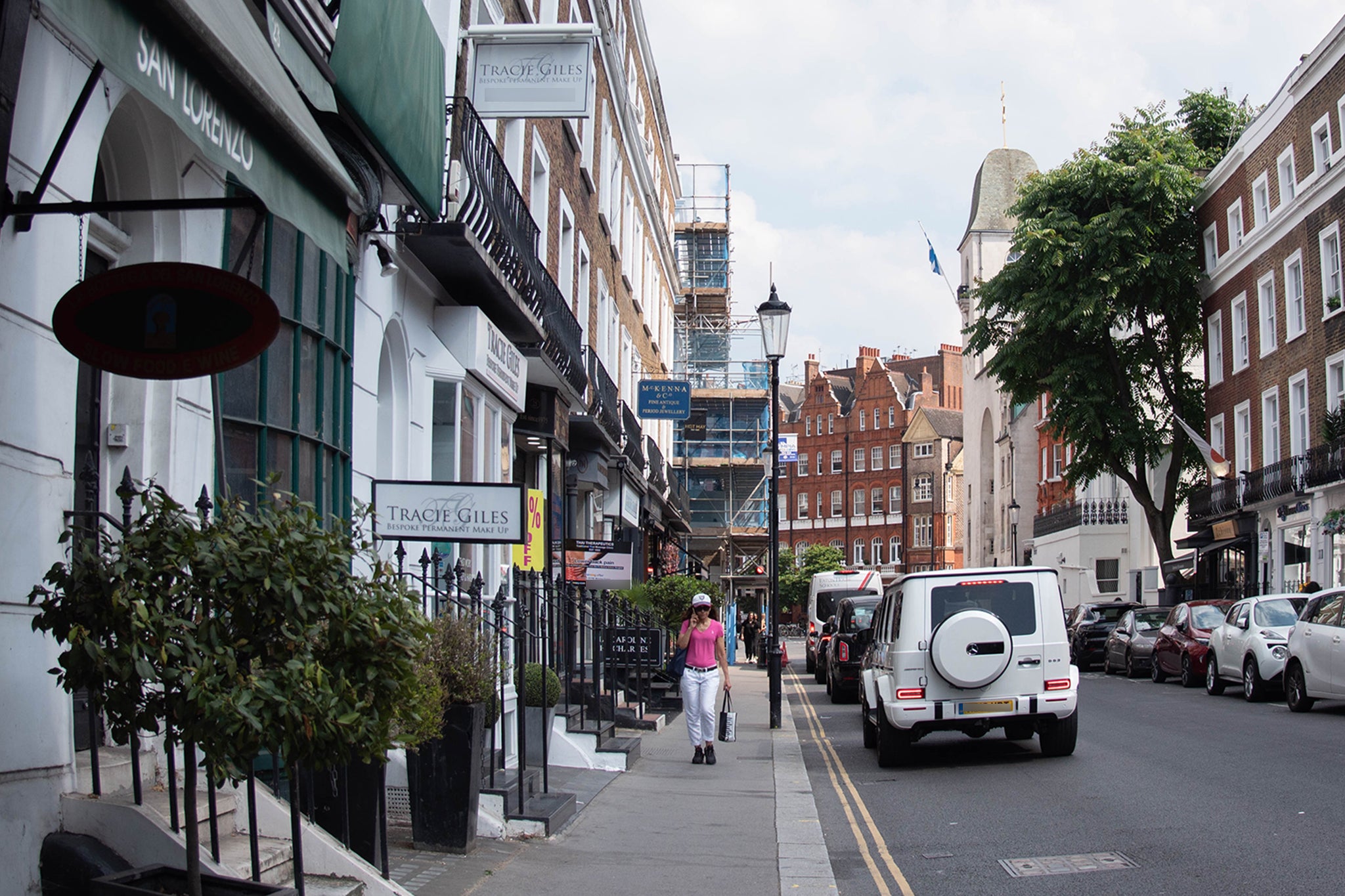 Squatters have taken up shelter on Beauchamp Street, which boasts a wealth of restaurants and high-end retailers